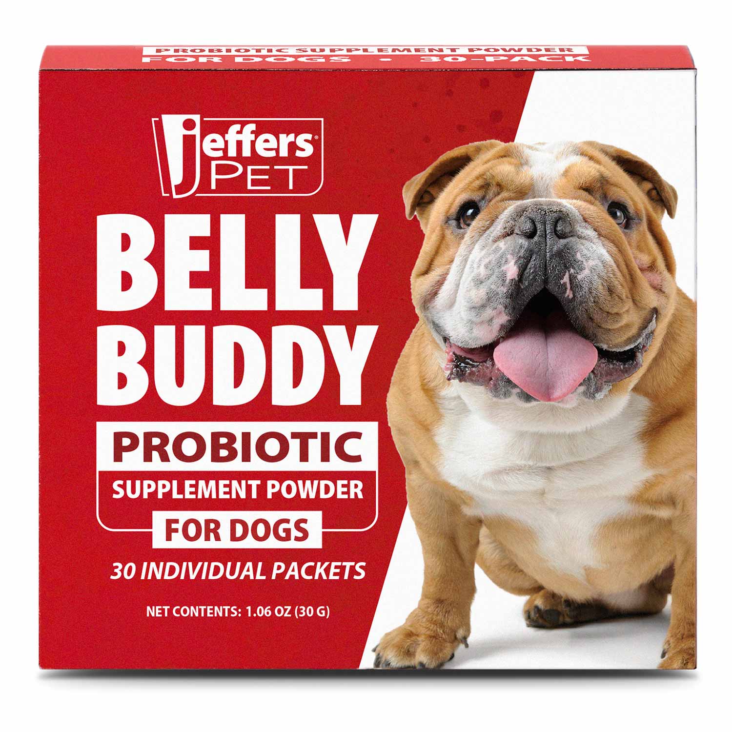 Jeffers BELLY BUDDY Probiotic Supplement Powder for Dogs – Multi-Strain Digestive & Immune Support - Image 1