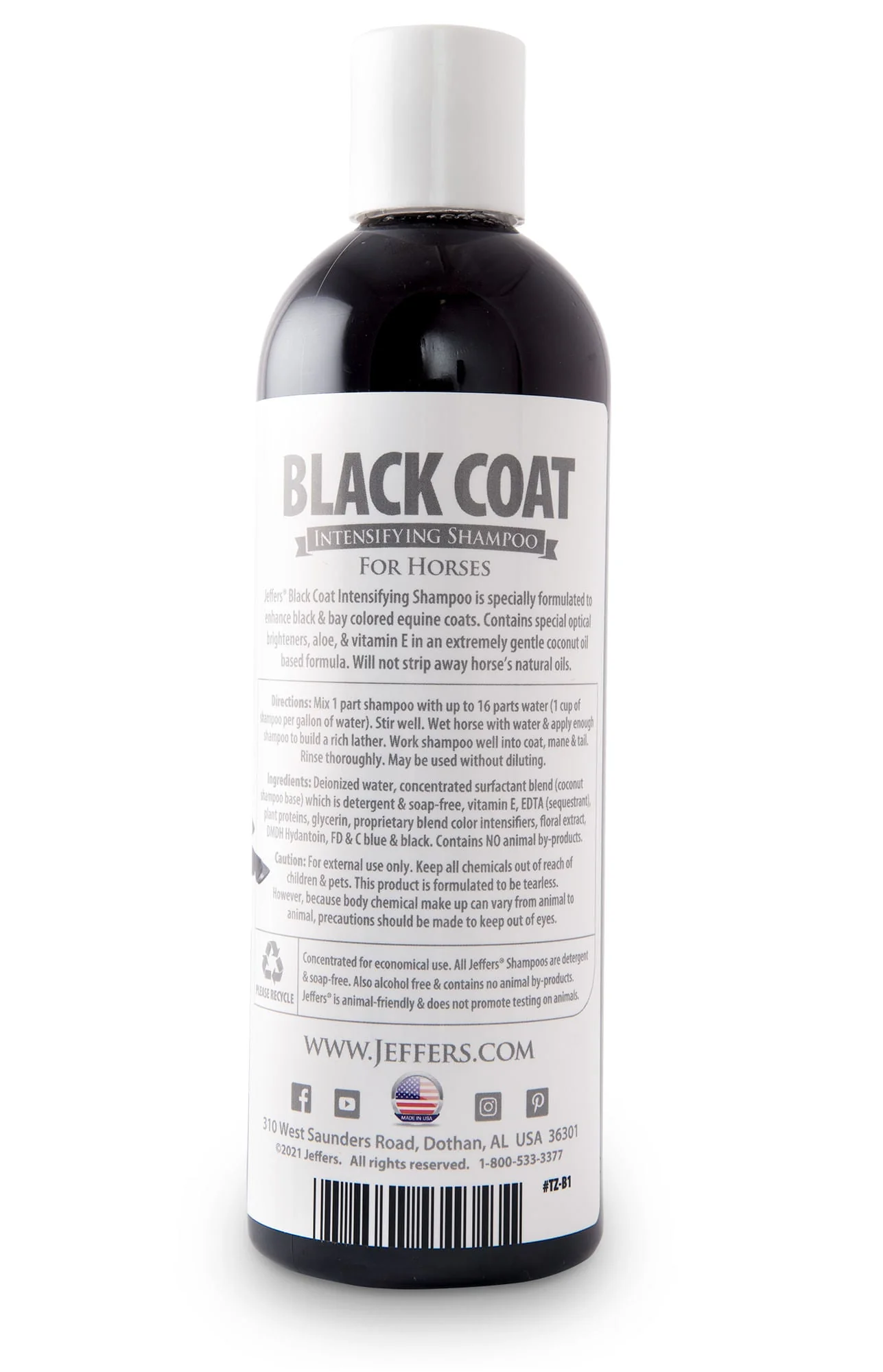 Jeffers Equine Black Coat Intensifying Horse Shampoo for Black & Bay Coats - Image 2