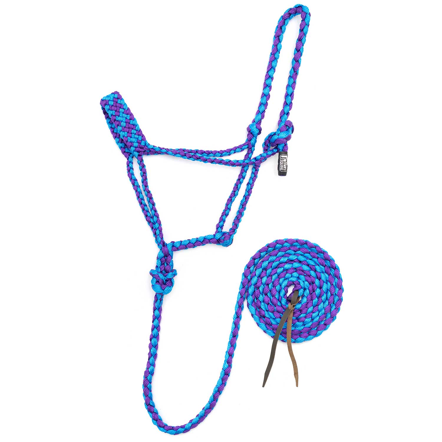 Jeffers Braided Mule Tape Halter with 10' Lead for Horses - Image 1