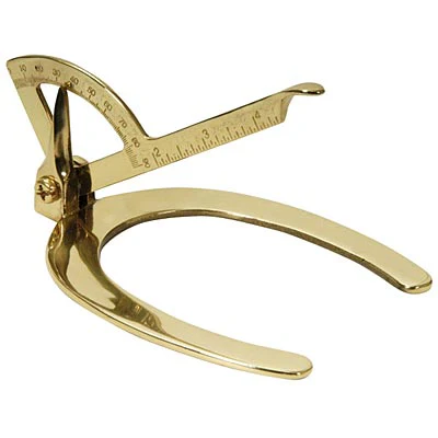 Jeffers Brass Horse Hoof Gauge - Image 1