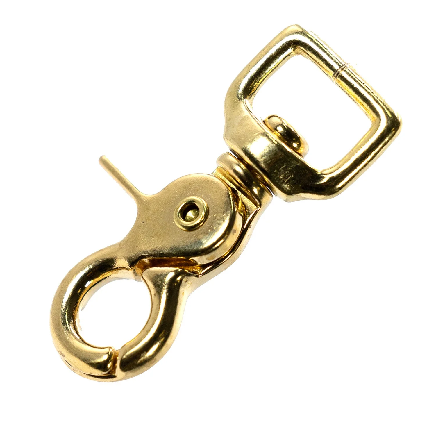 Jeffers Brass Trigger Snap with Square Swivel Eye - Image 1