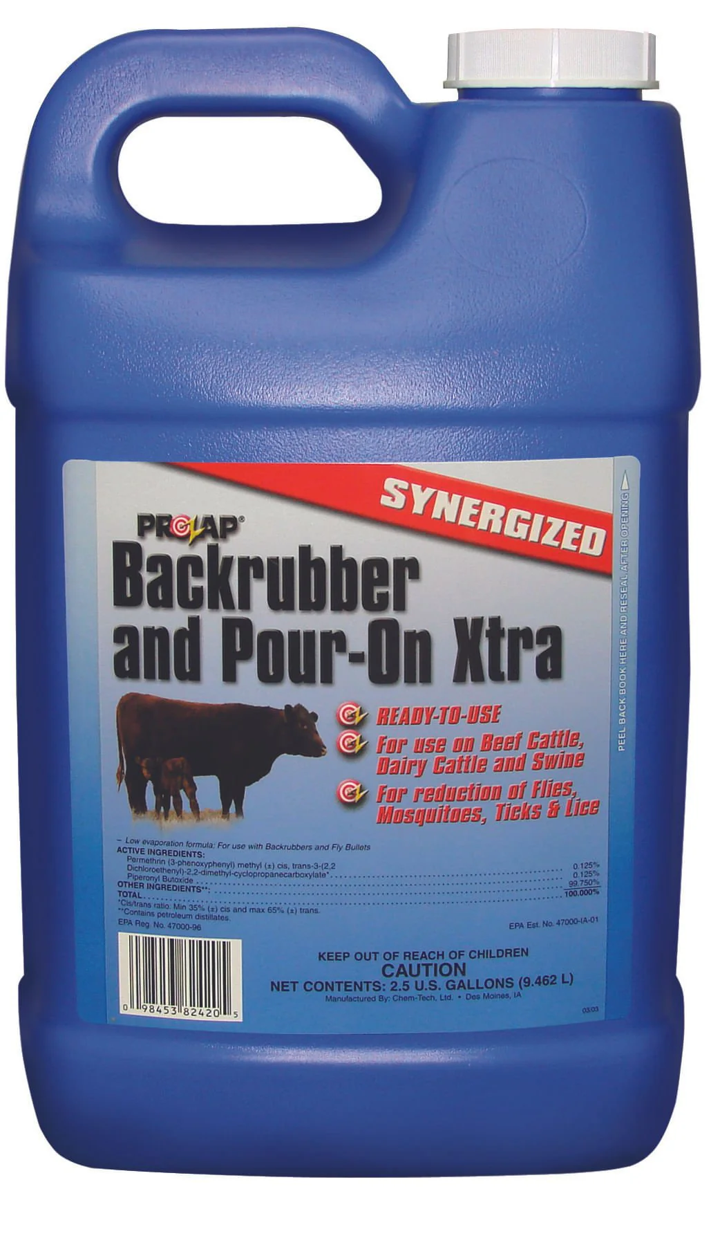 Jeffers Cattle Rub Tub, 4 Piece Kit for Fly Control - Image 2