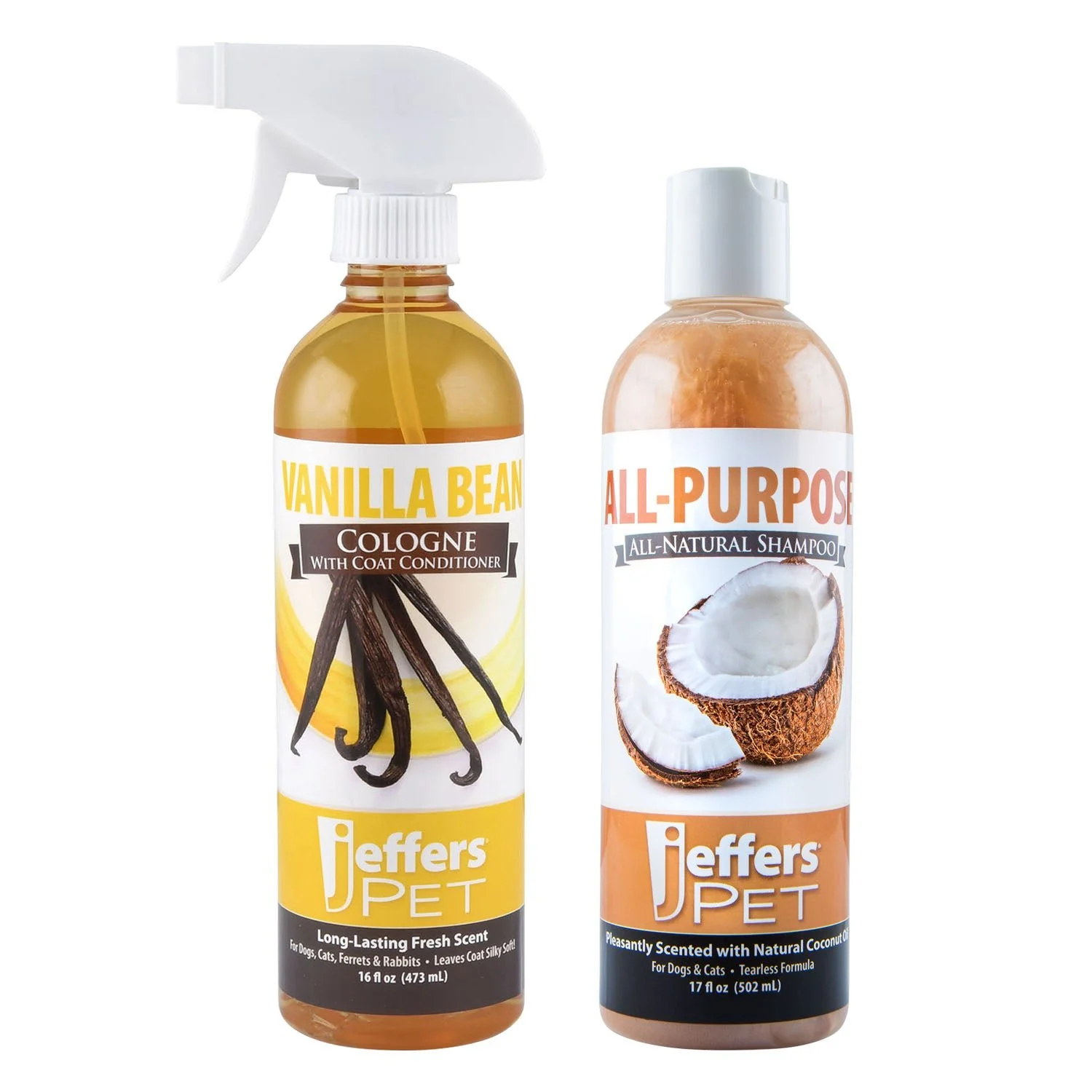 Jeffers Coco Bean Pet Shampoo & Cologne, 2 Piece Kit - Image 1