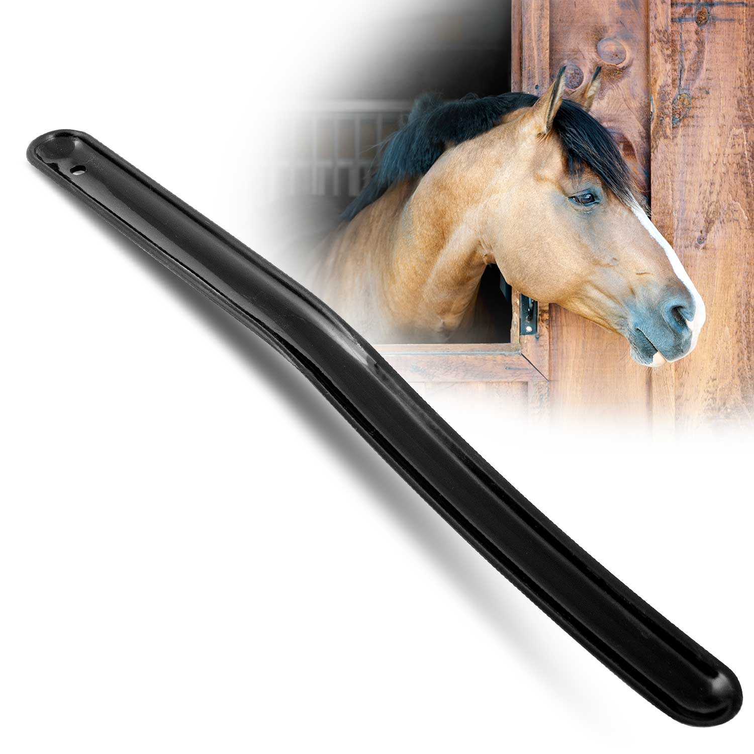 Jeffers Curved Plastic Sweat Scraper for Horses - Image 1