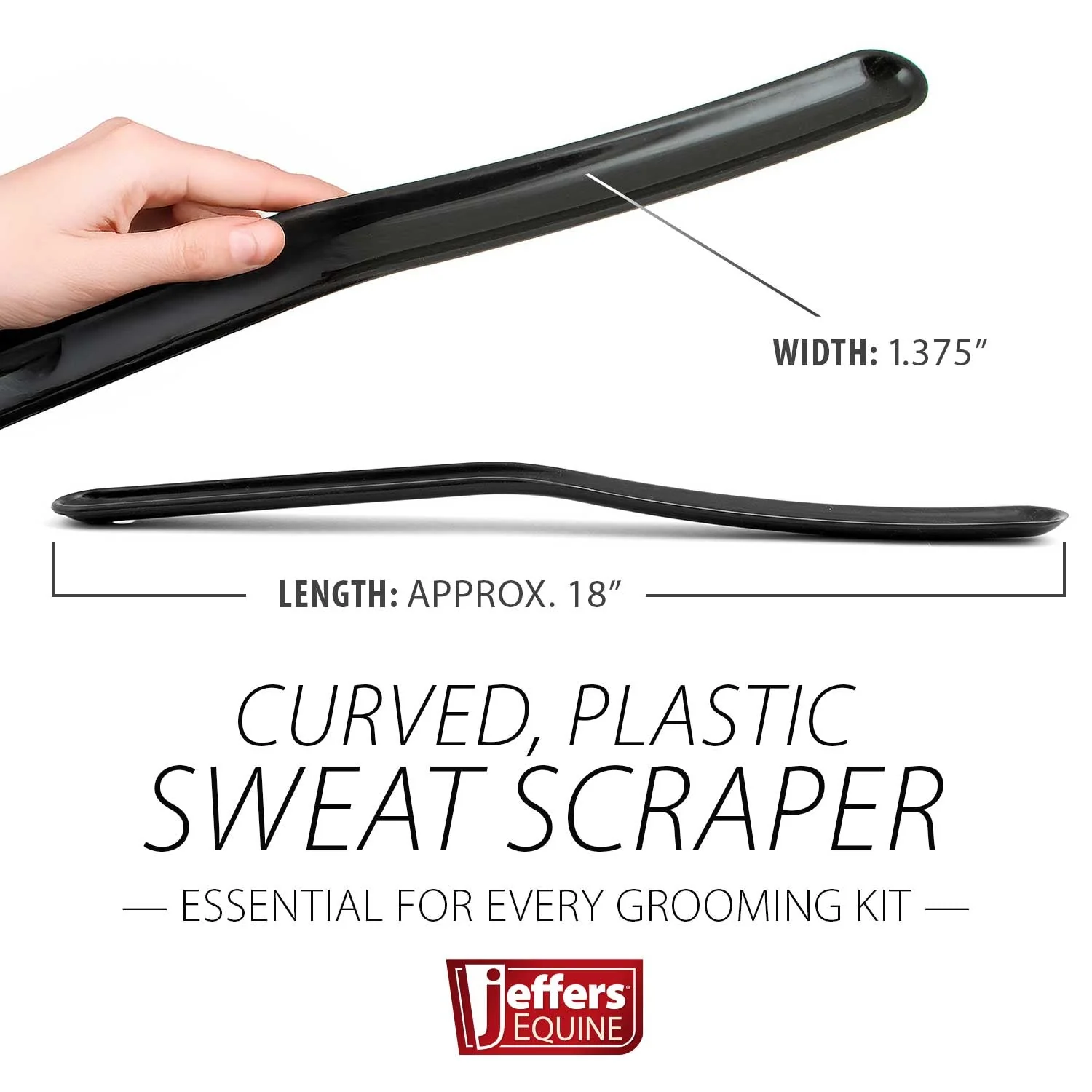 Jeffers Curved Plastic Sweat Scraper for Horses - Image 3