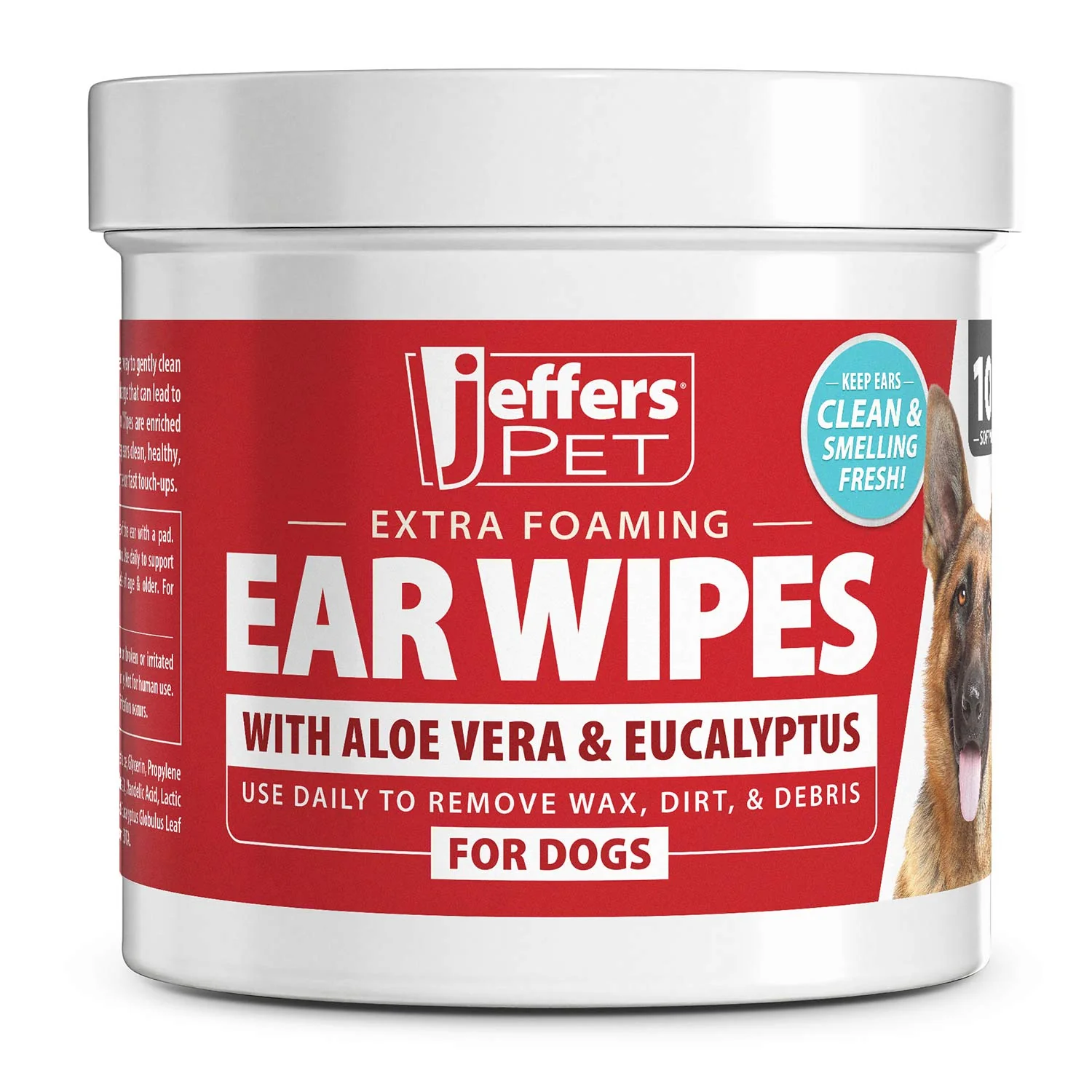 Jeffers Dog Ear Cleaning Wipes, 100 ct - Image 2