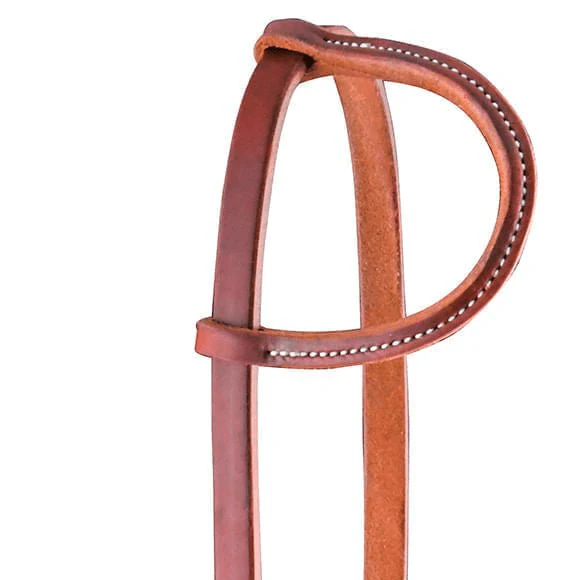 Jeffers "Dr. J" Harness Leather Amish Sliding Ear Headstall with Stainless Steel Hardware - Image 2