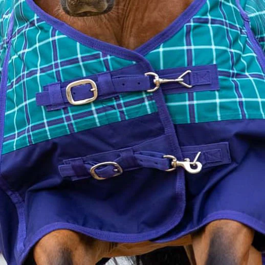Jeffers Economy 600 Denier Plaid Medium-Weight Standard Neck Horse Turnout Blanket, 240 g - Image 2