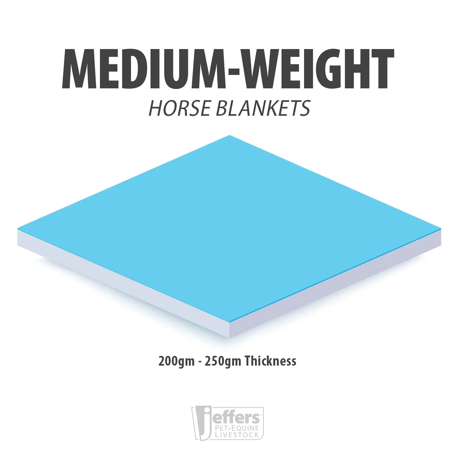 Jeffers Economy Plus 1200 Denier Combo Neck Medium Weight Horse Turnout Blanket, 240 grams - Image 2