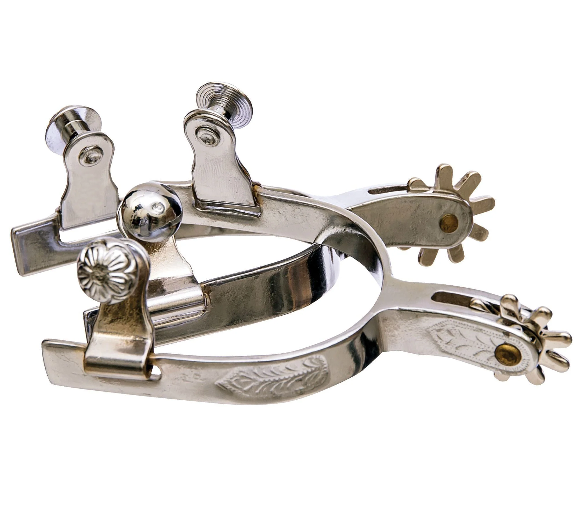 Jeffers Youth Engraved Spurs, Pair