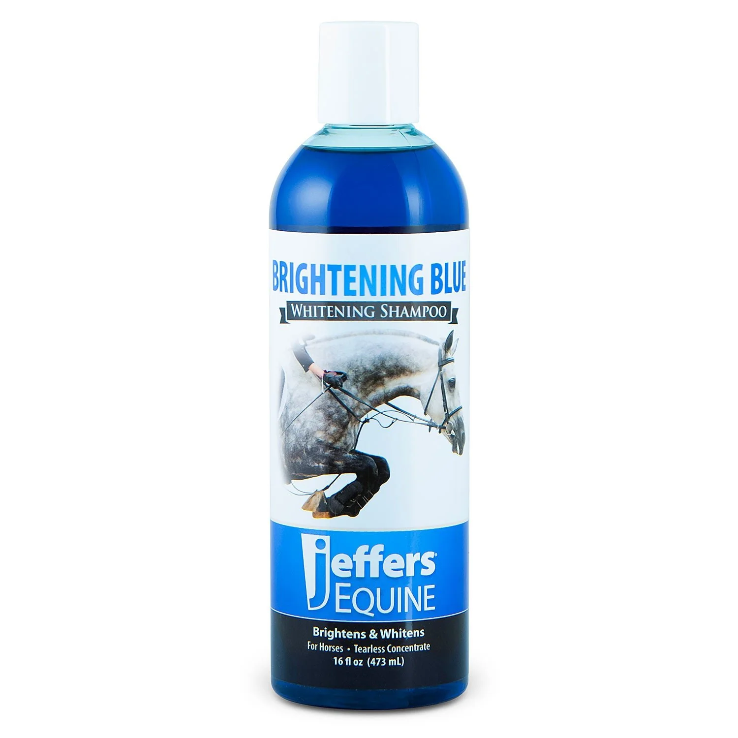 Jeffers Equine BRIGHTENING BLUE Whitening Horse Shampoo - Image 1