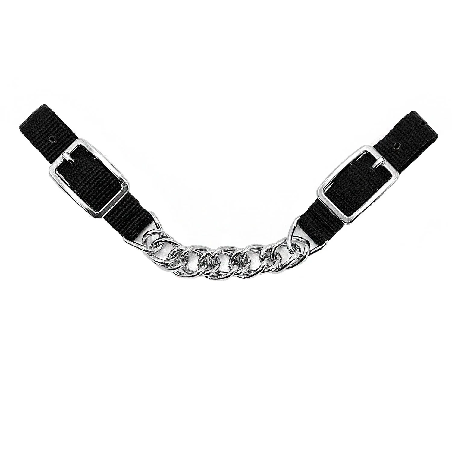 Jeffers Equine Nylon Curb Strap with Single Chain - Image 1
