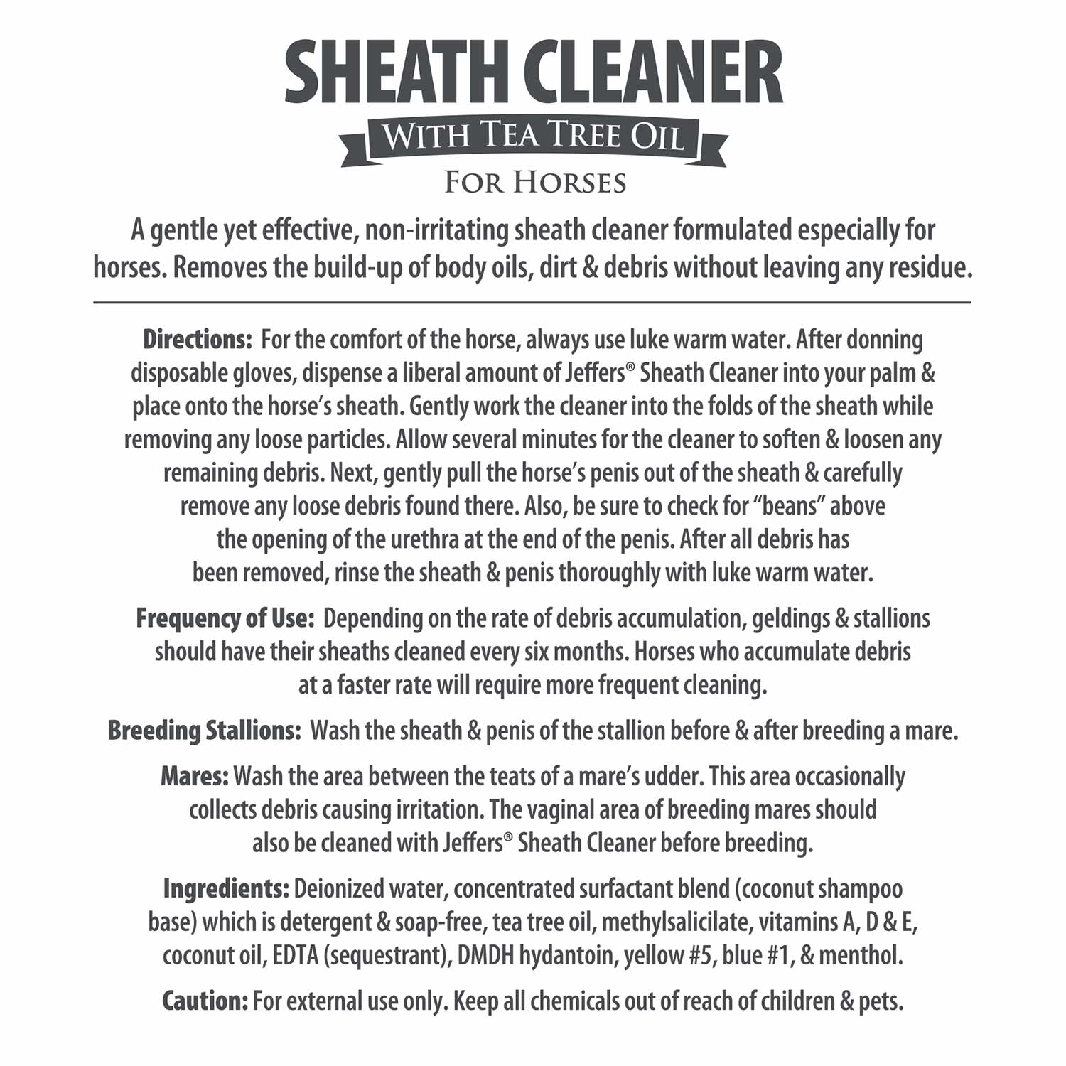 Jeffers Equine pH Balanced Sheath Cleaner with Tea Tree Oil for Horses - Image 2