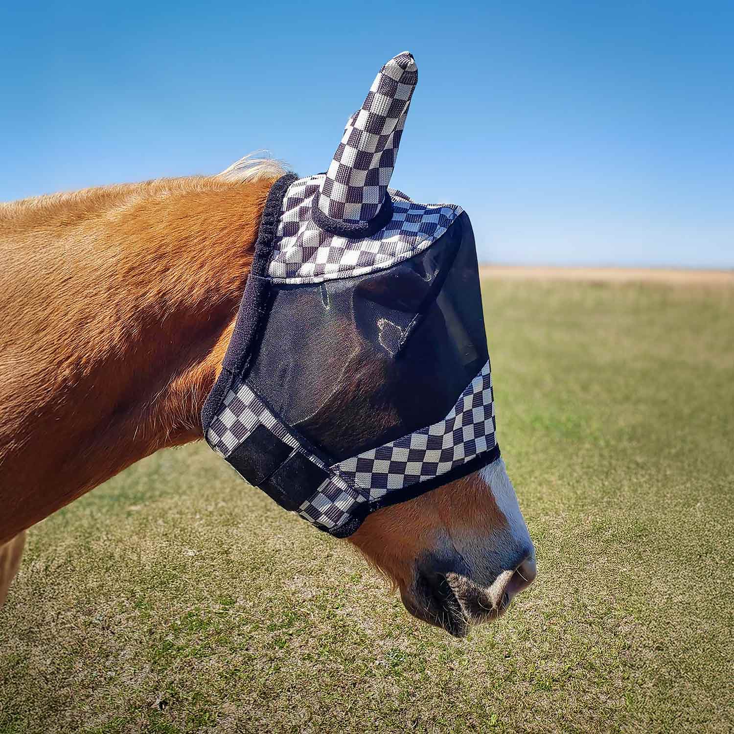 Jeffers Expression Deluxe Mesh Horse Fly Mask with Ears - Image 1