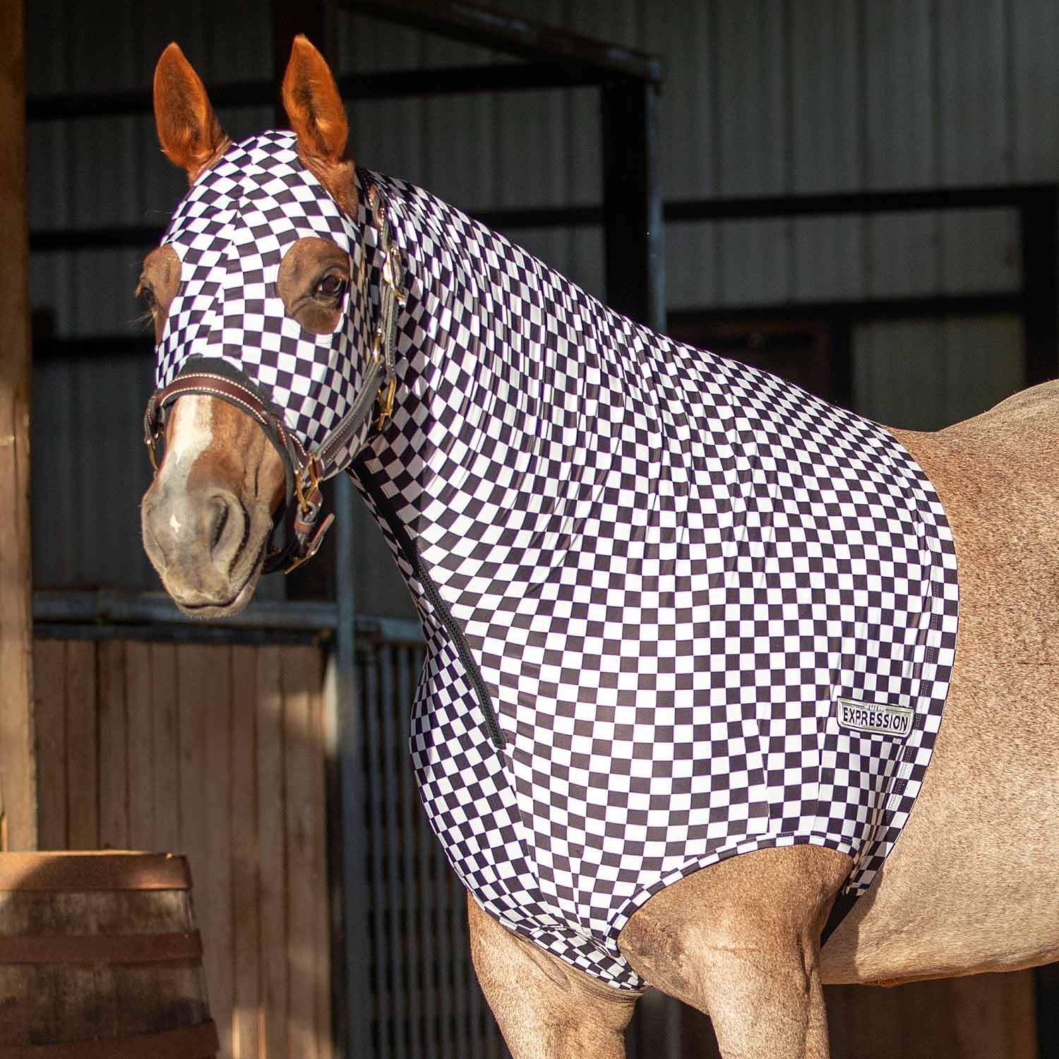 Jeffers Expression Lycra Hood for Horses - Image 1