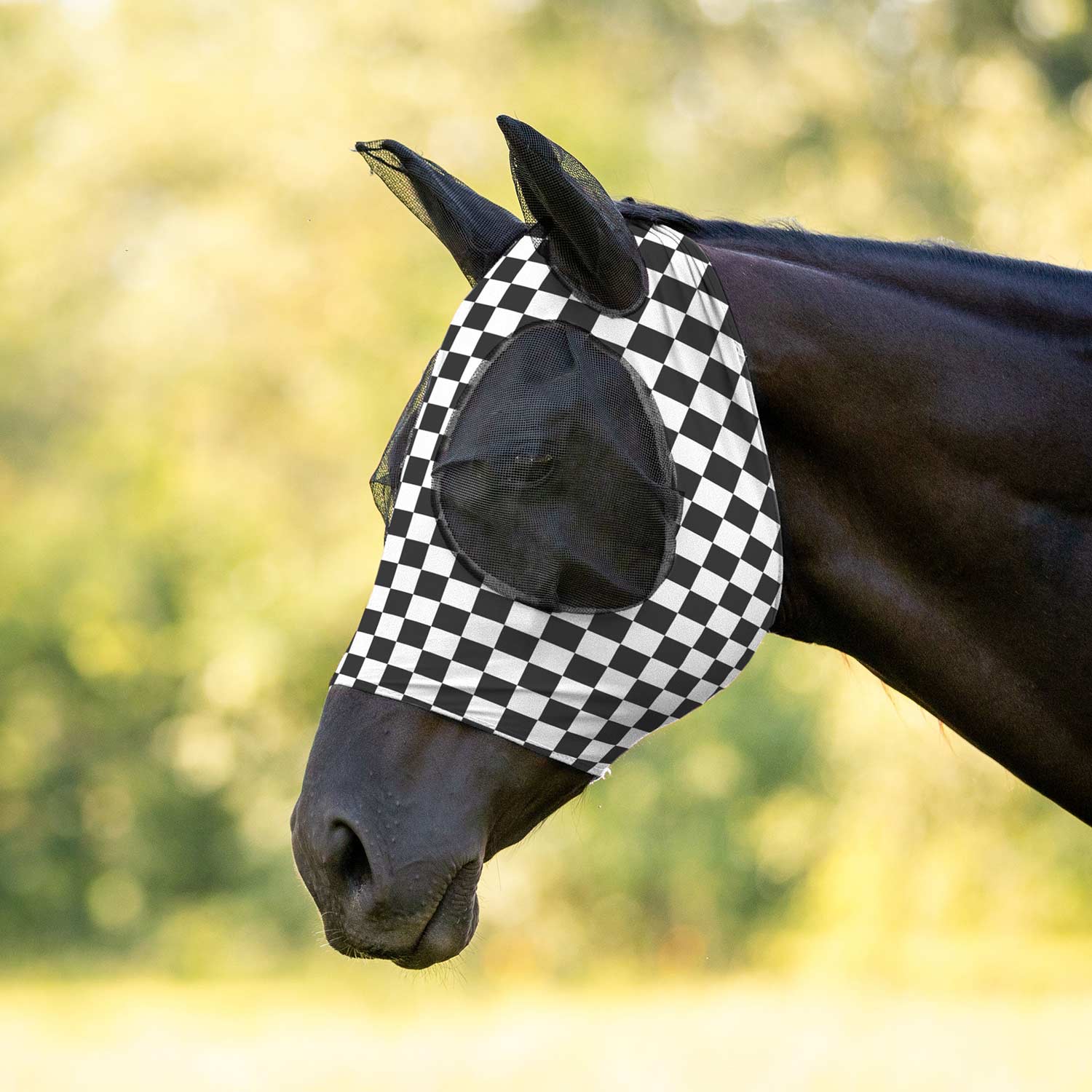 Jeffers Expression Lycra Horse Fly Mask with Ears - Image 1