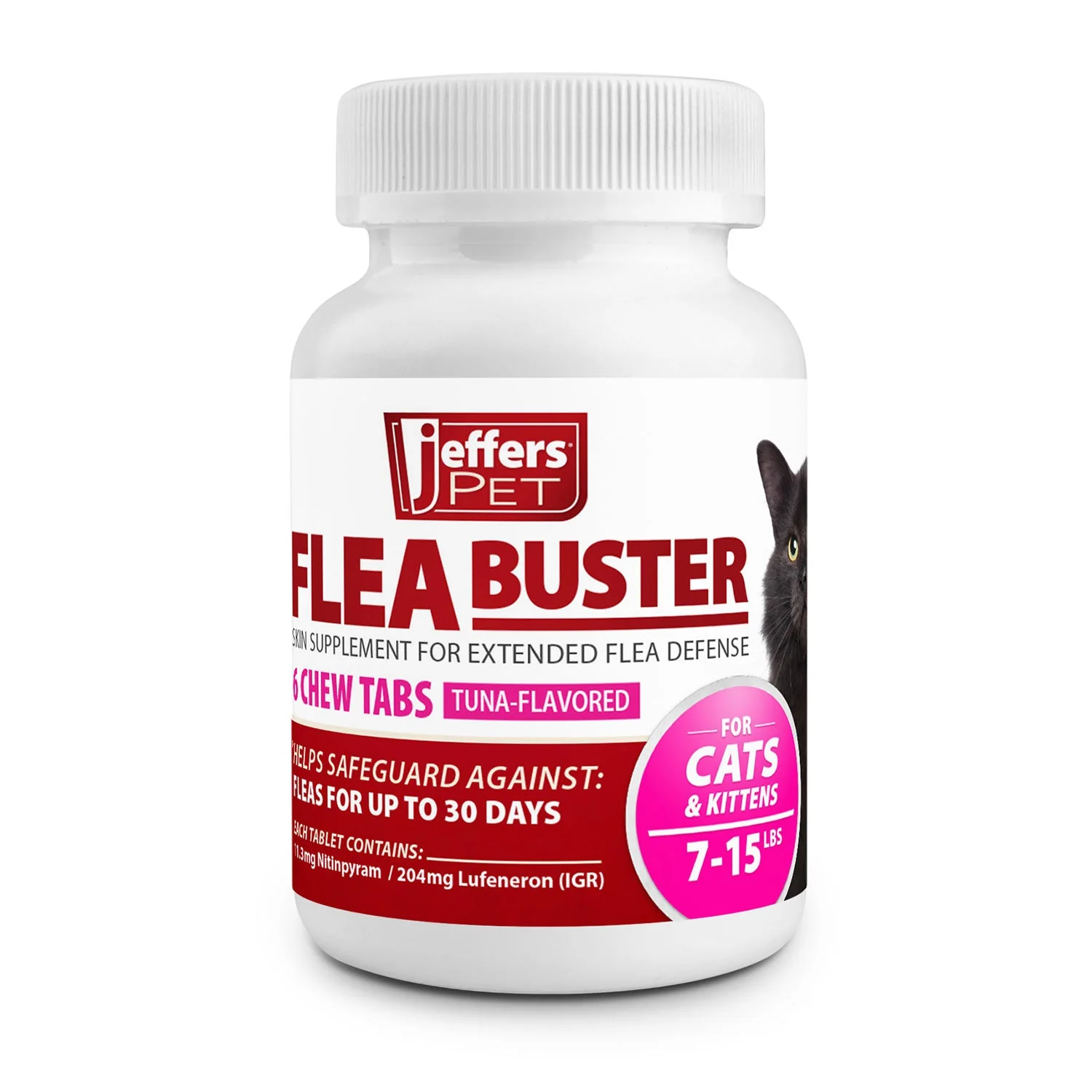 Jeffers Flea Buster Cat Monthly Oral Flea Supplement - Image 1