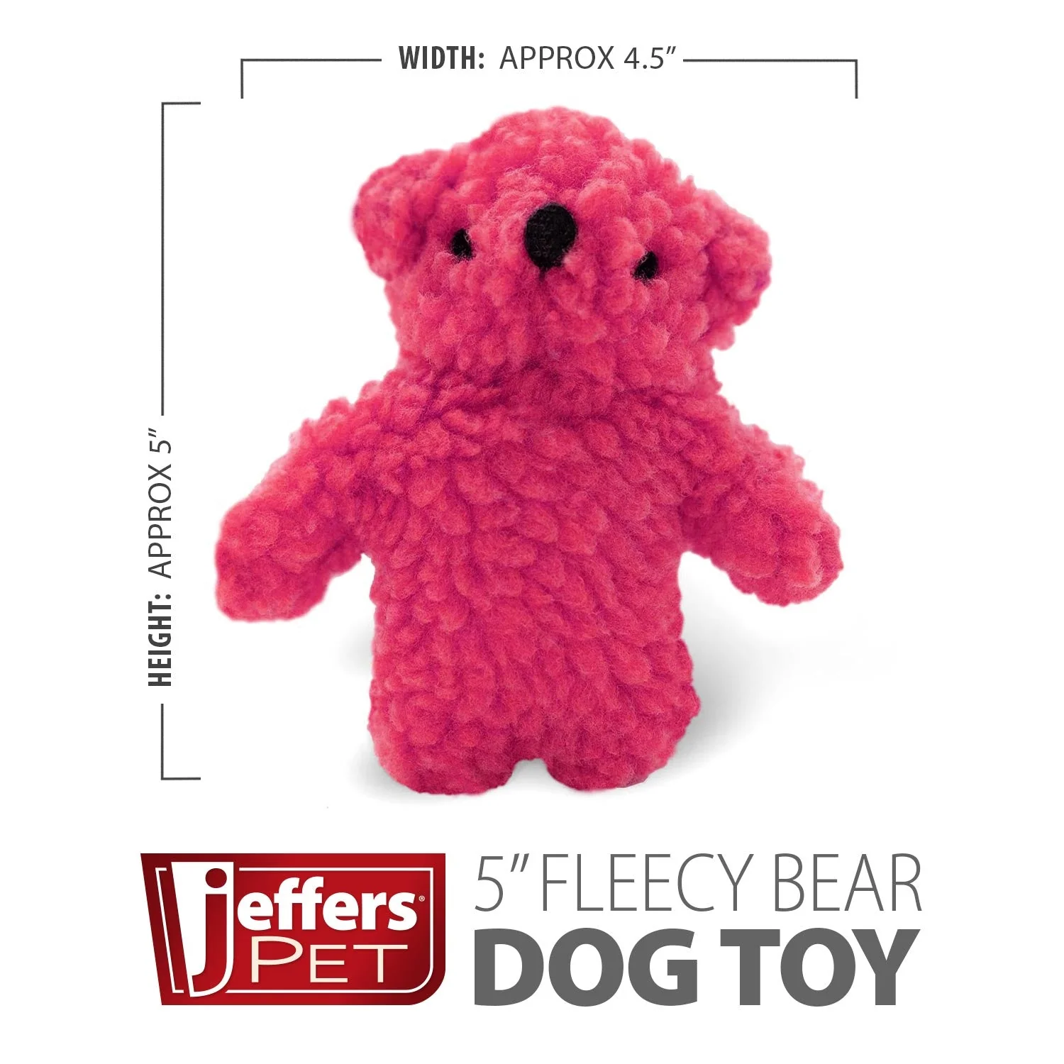 Jeffers Fleecy Bear Plush Squeaker Dog Toys - Image 3