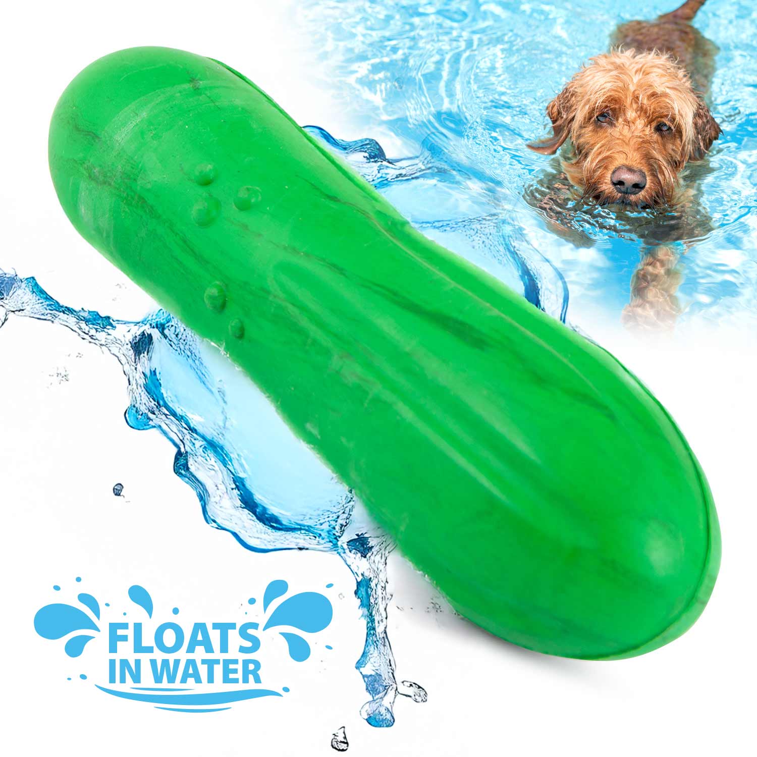 Jeffers Floating Natural Rubber Dog Chew Toy with Vanilla Scent for Dental Health and Water Play - Image 2
