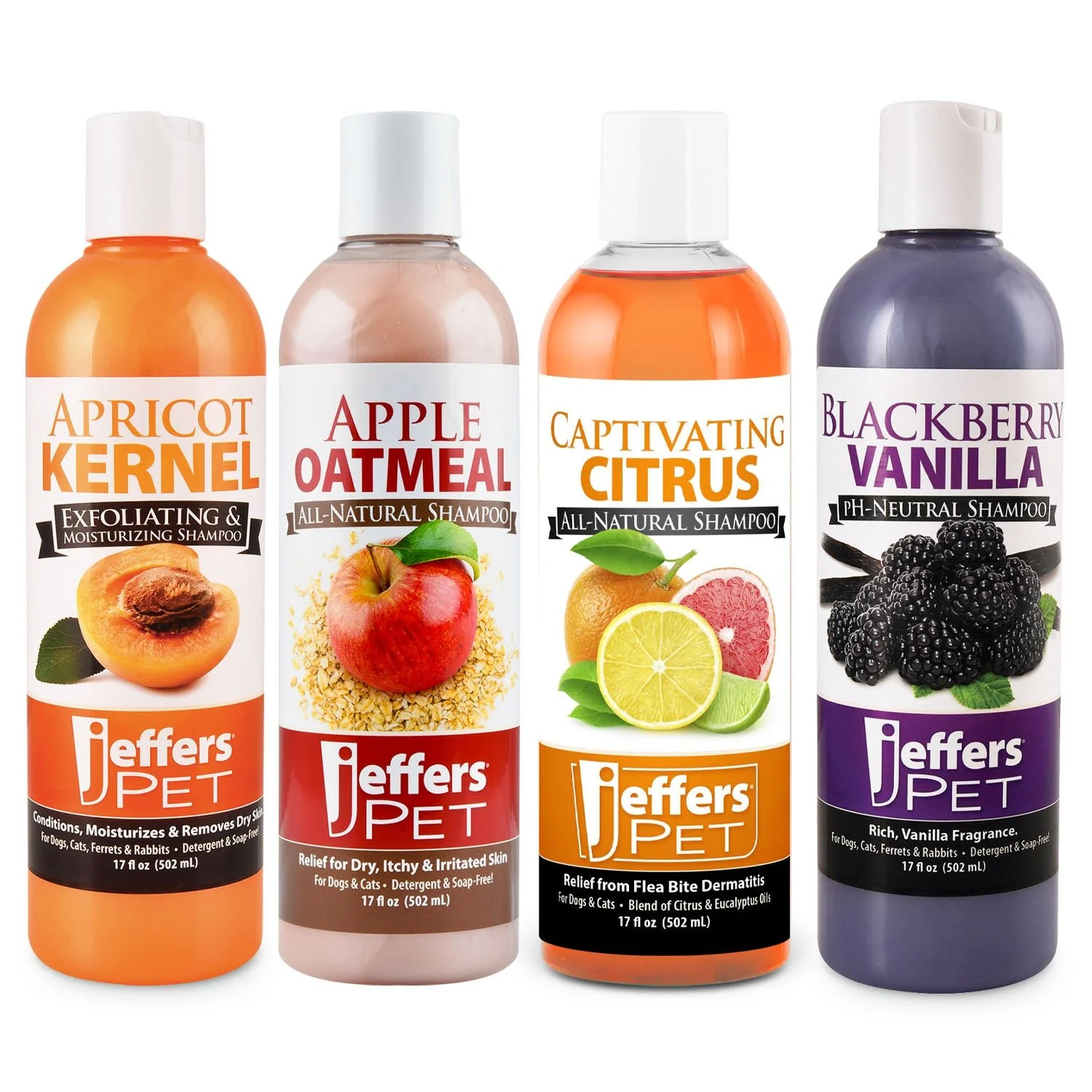 Jeffers Fruity Pup Shampoos, 4 Piece Kit - Image 1