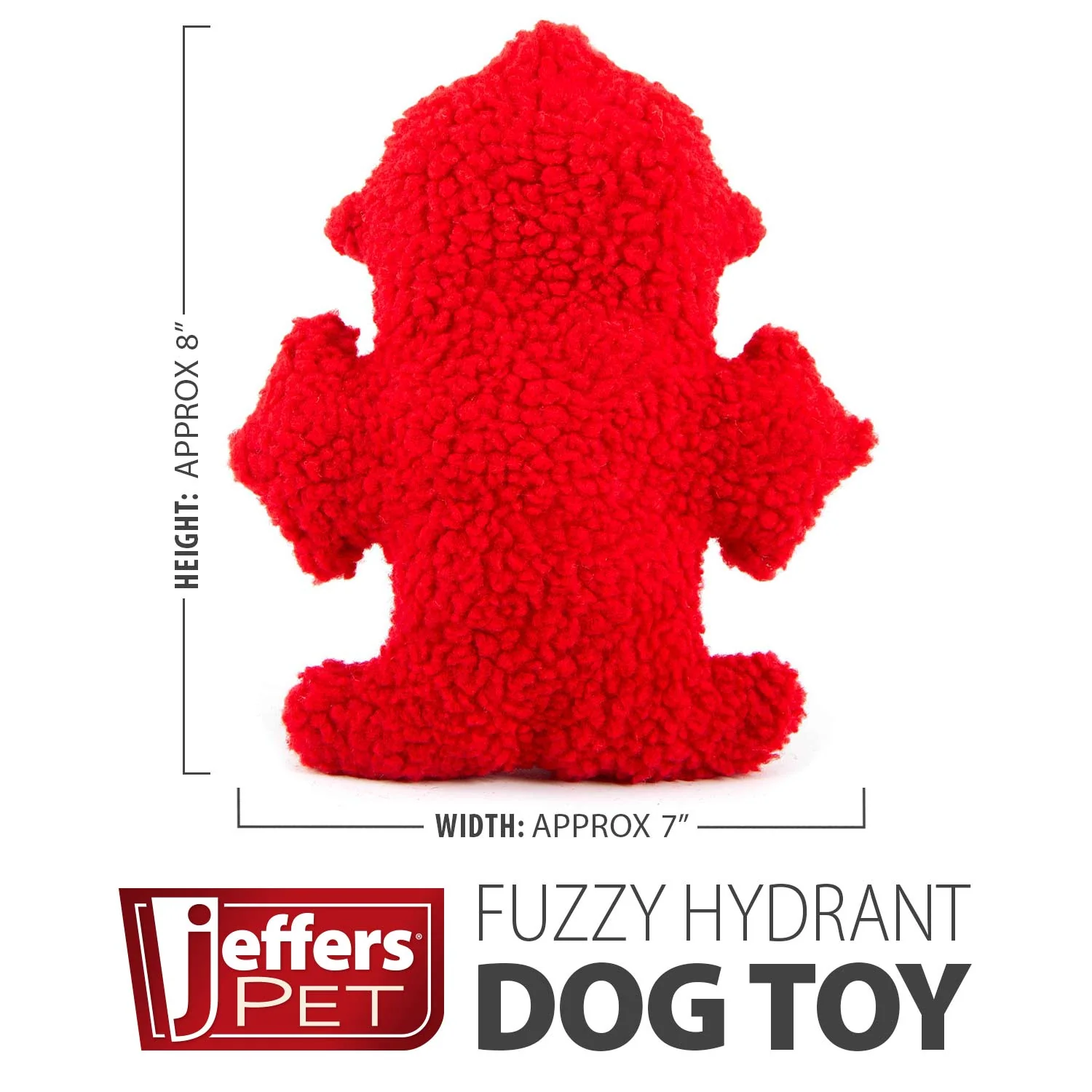Jeffers Fuzzy Hydrant Squeaker Dog Toy, Each - Image 3