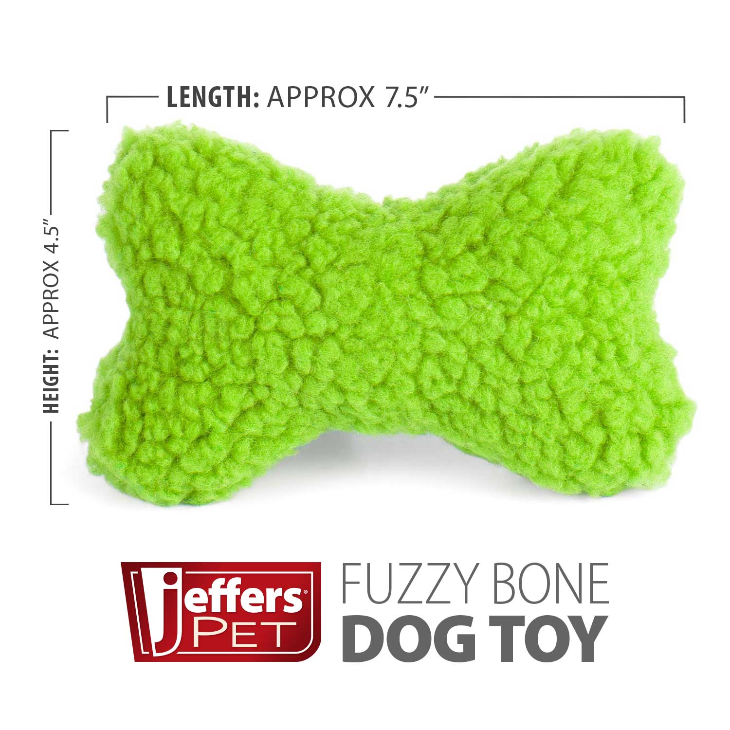 Jeffers Fuzzy Shapes Dog Toys with Squeakers, Assorted Colors - Image 2