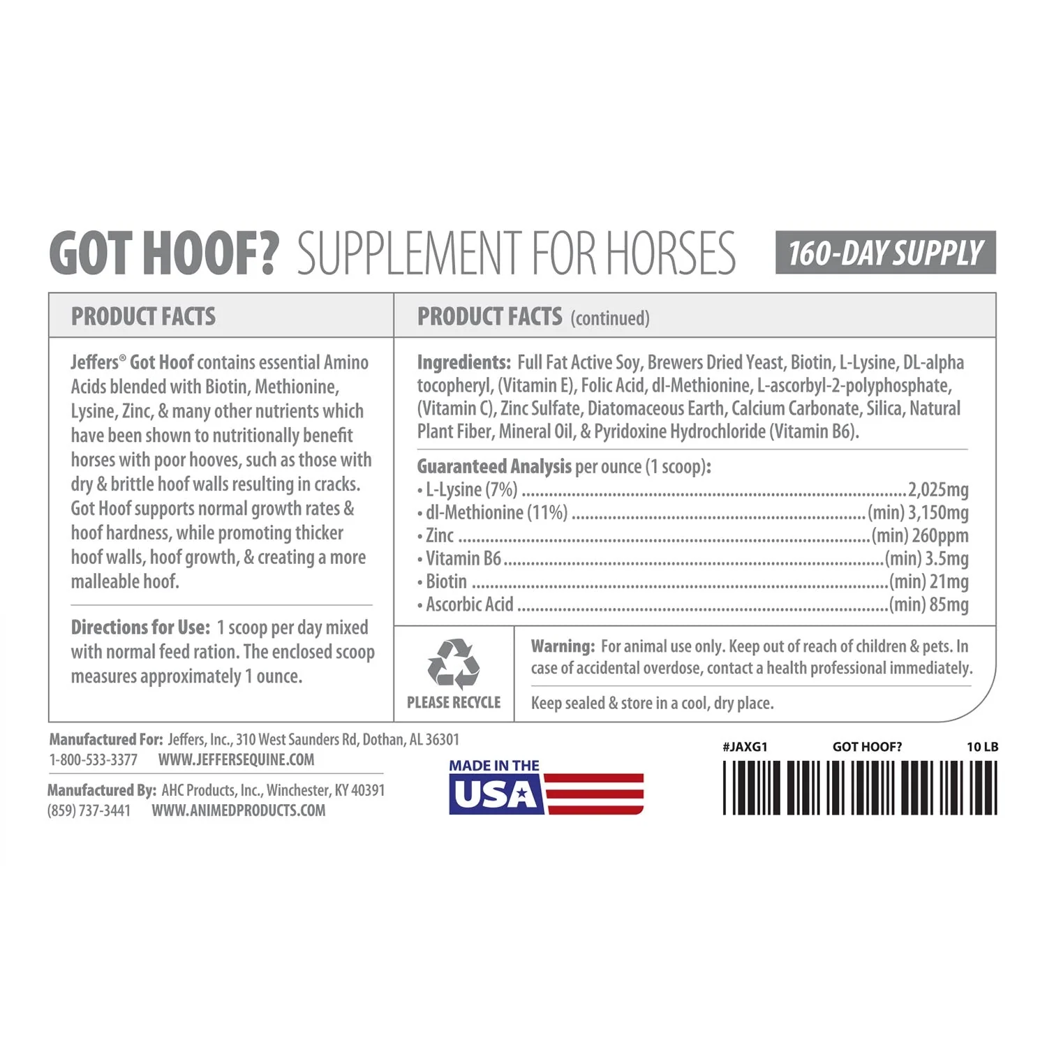 Jeffers Got Hoof? Hoof Builder Supplement for Horses - Image 3