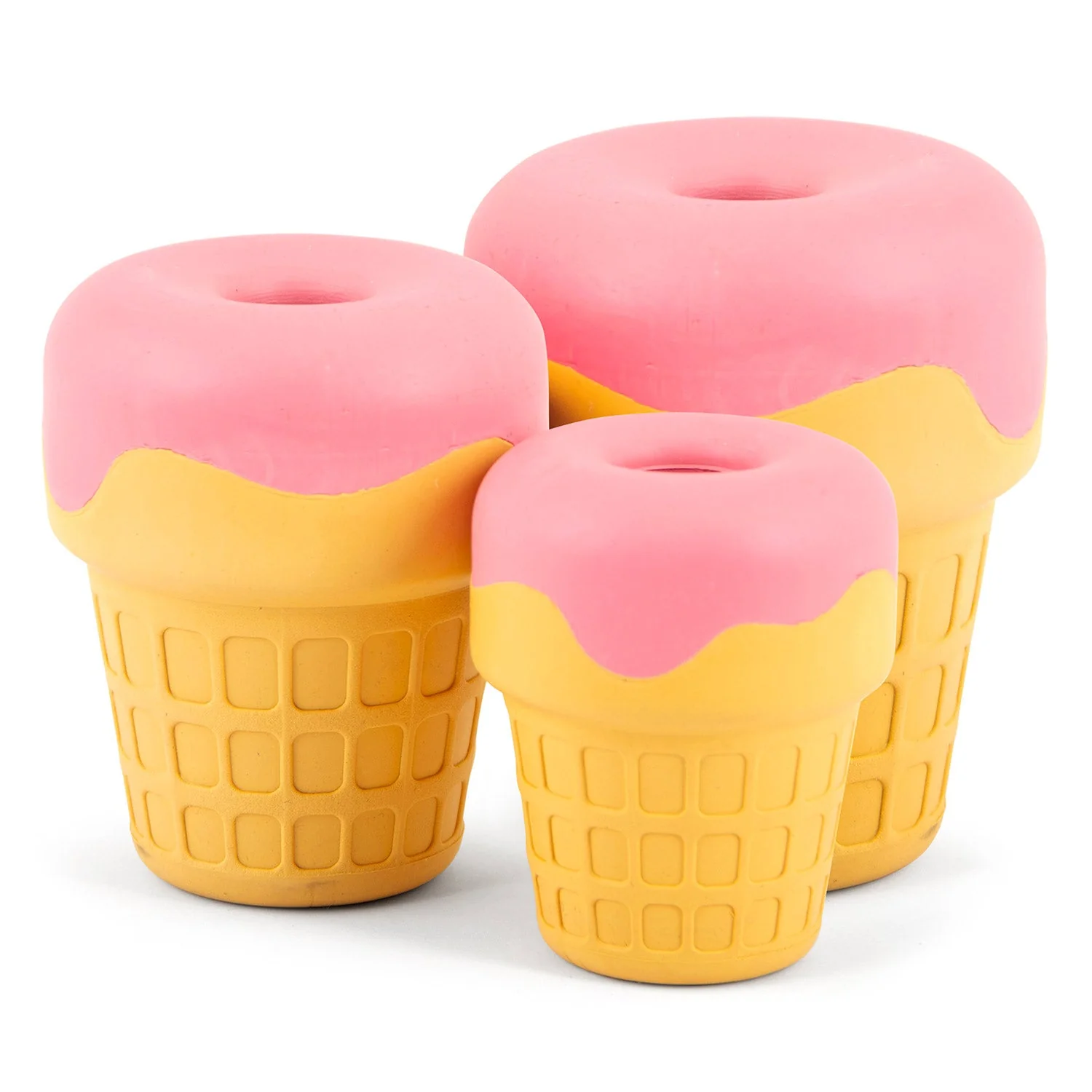 Jeffers Ice Cream Cone Natural Rubber Stuffable Treat Dispensing Dental Dog Chew Toy - Image 2