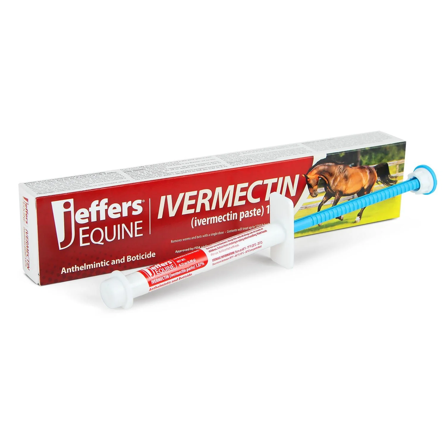 Jeffers Ivermectin Horse Dewormer Gel, Apple Flavored - Image 1