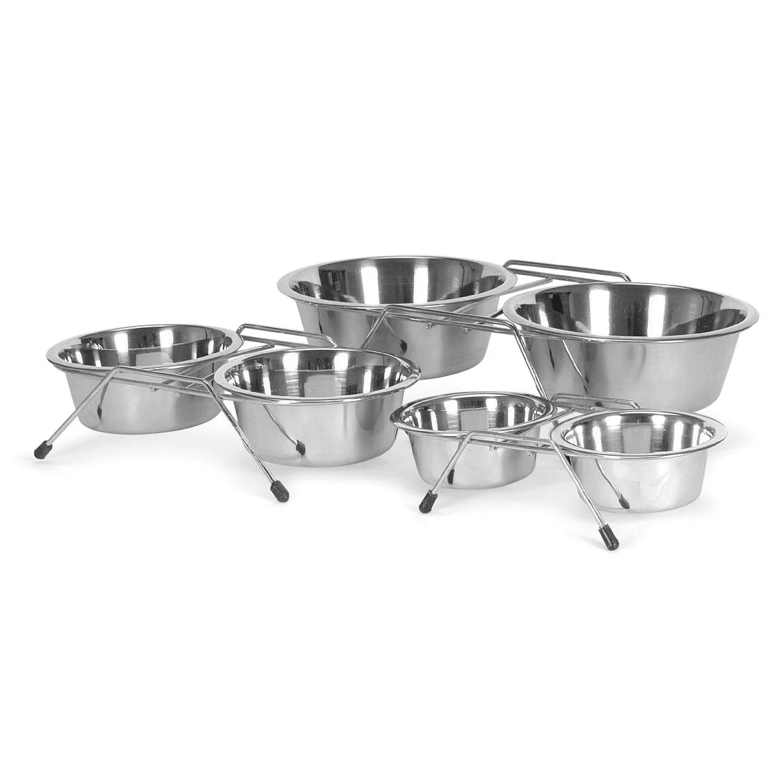 Jeffers Low Profile Stainless Steel Double Diner Pet Bowls - Image 3