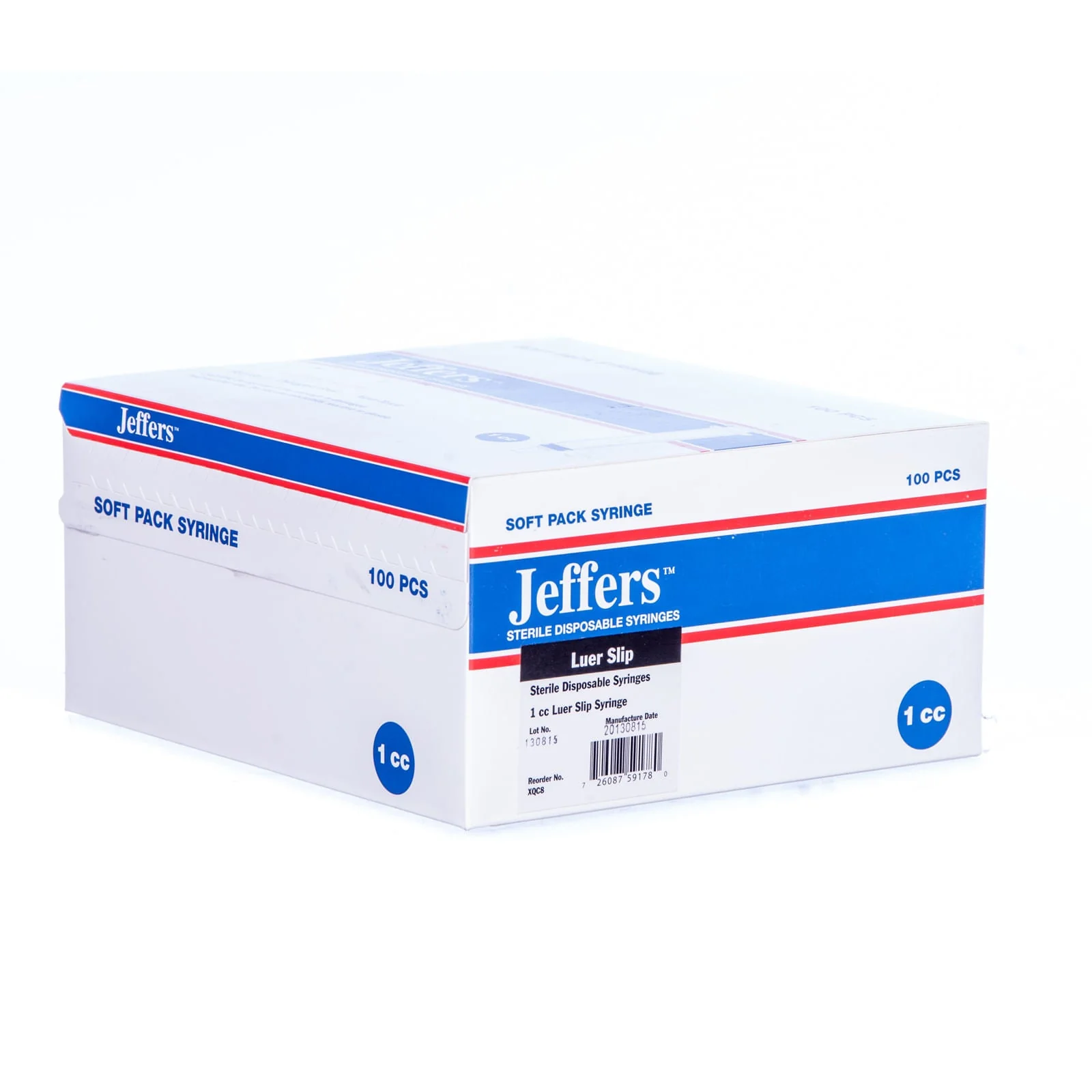 Jeffers Luer Slip Syringes, Box of 100 - Image 1