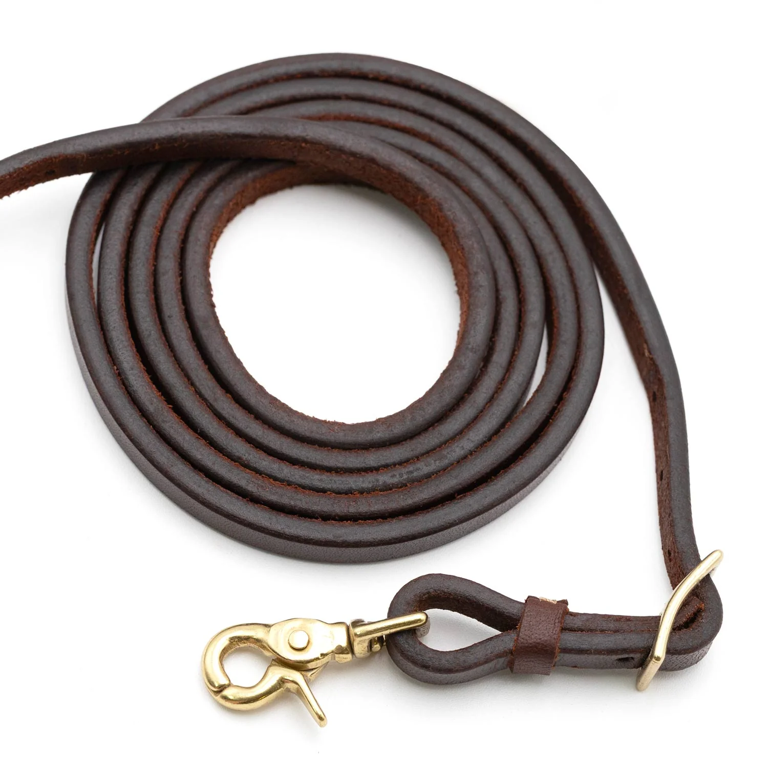 Jeffers LuxeLeather Heavy Oiled Adjustable Roping Rein with Scissor Snap for Horses - Image 3