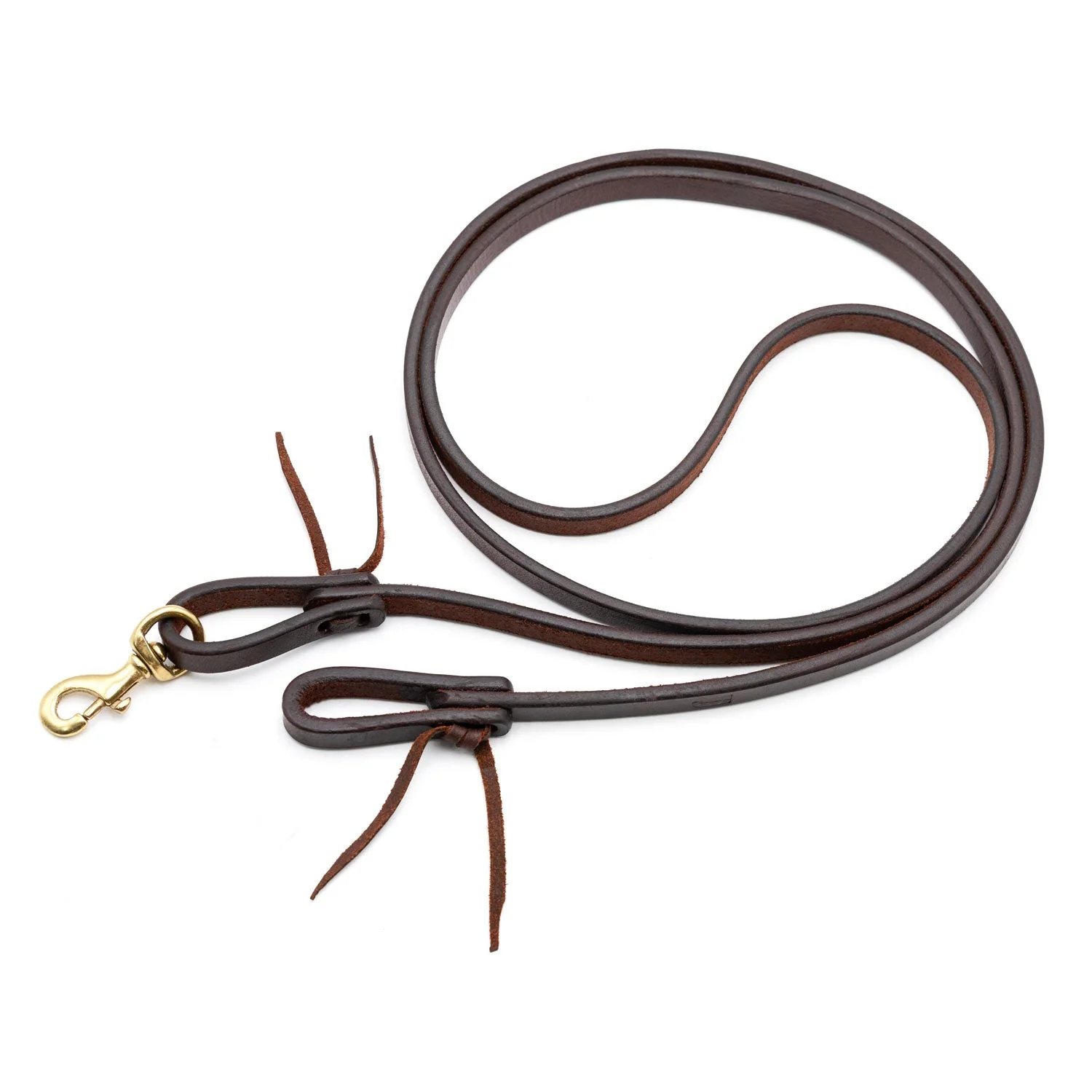 Jeffers LuxeLeather Heavy Oiled Roping Rein with Bolt Snap for Horses - Image 1