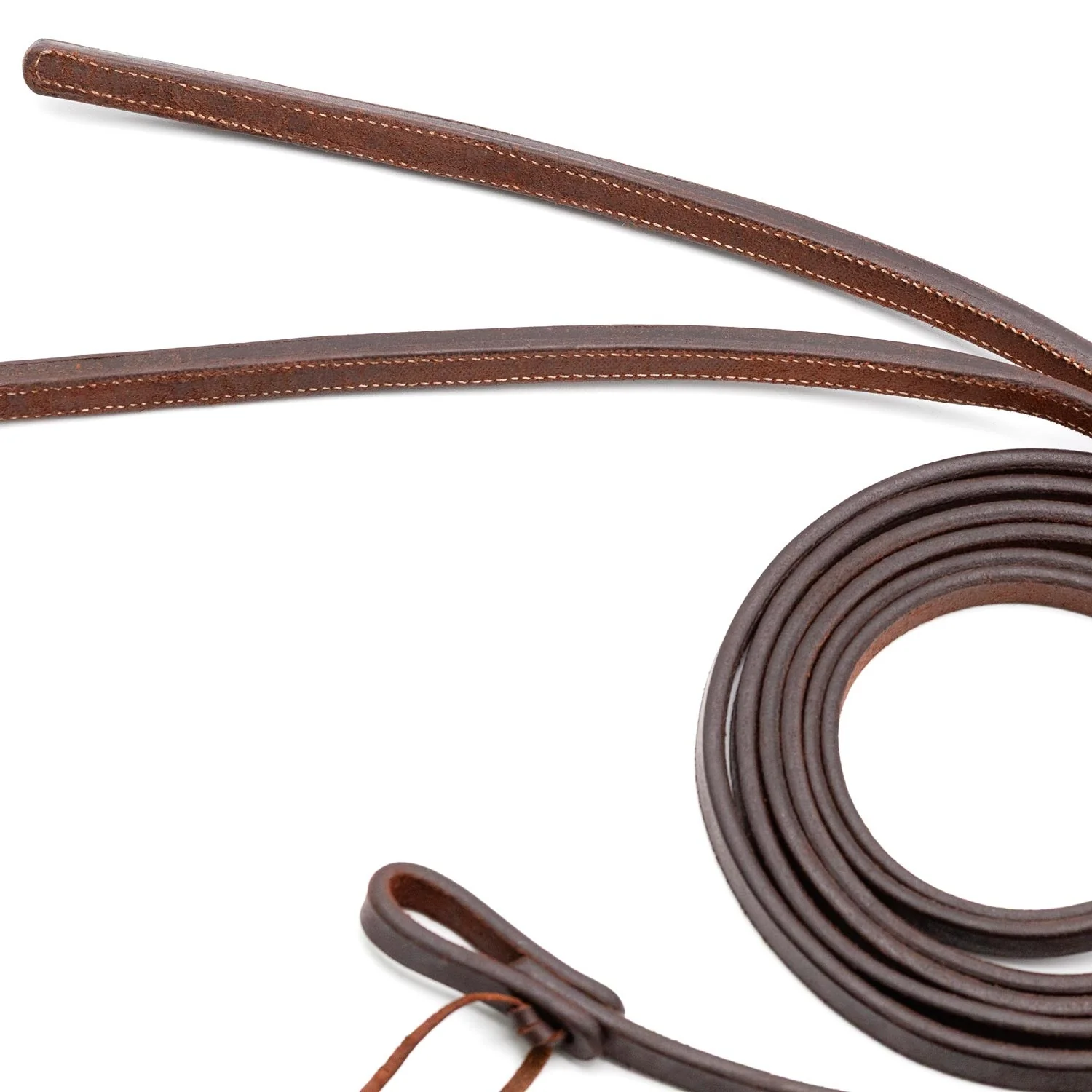 Jeffers LuxeLeather Heavy Oiled Split Reins with Weighted Ends for Horses - Image 3