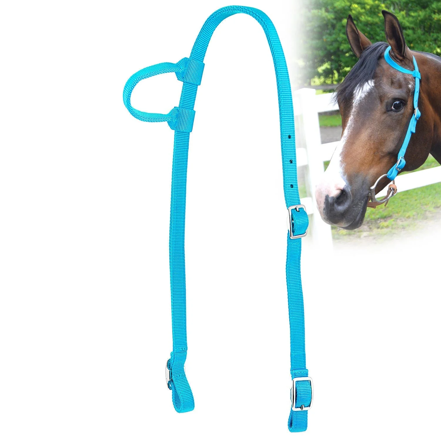 Jeffers Nylon One-Ear Western Horse Headstall - Image 1