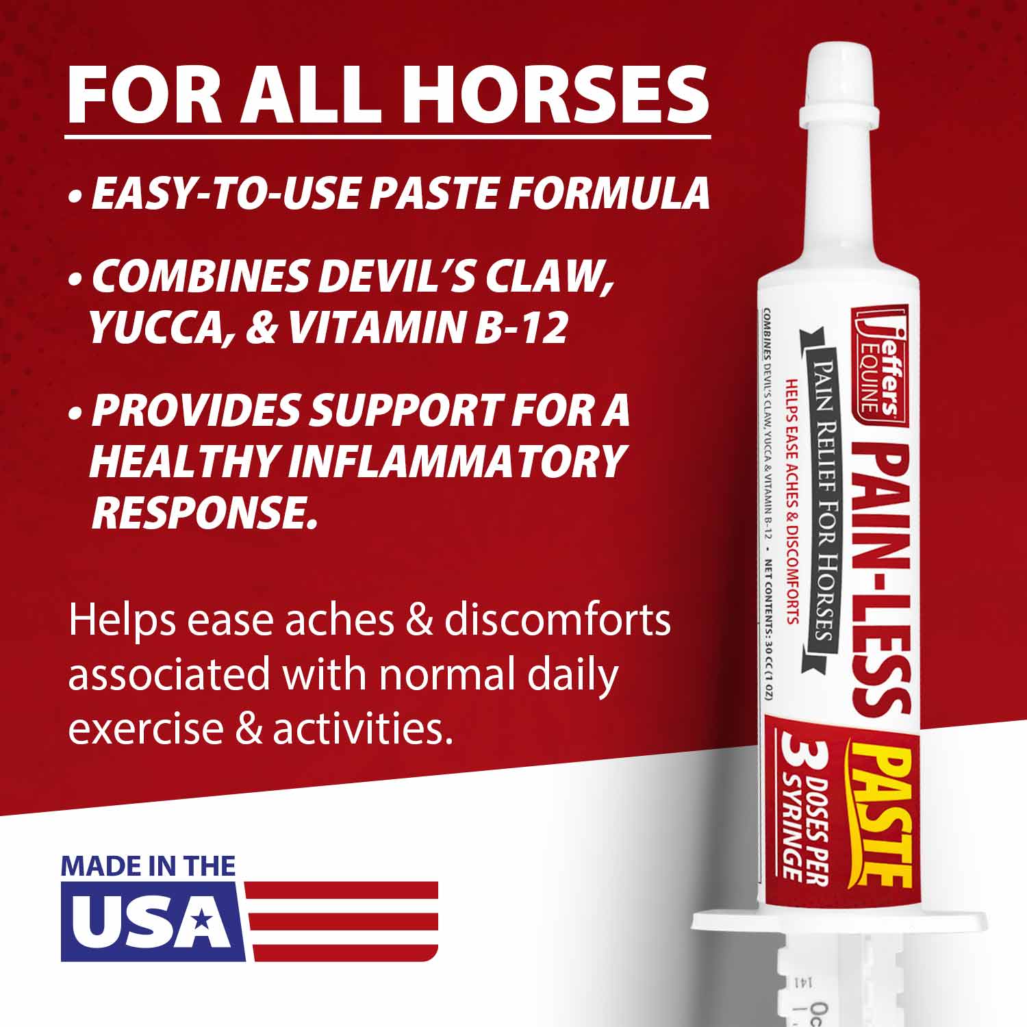 Jeffers Pain-Less Pain Relief Paste for Horses - Image 2
