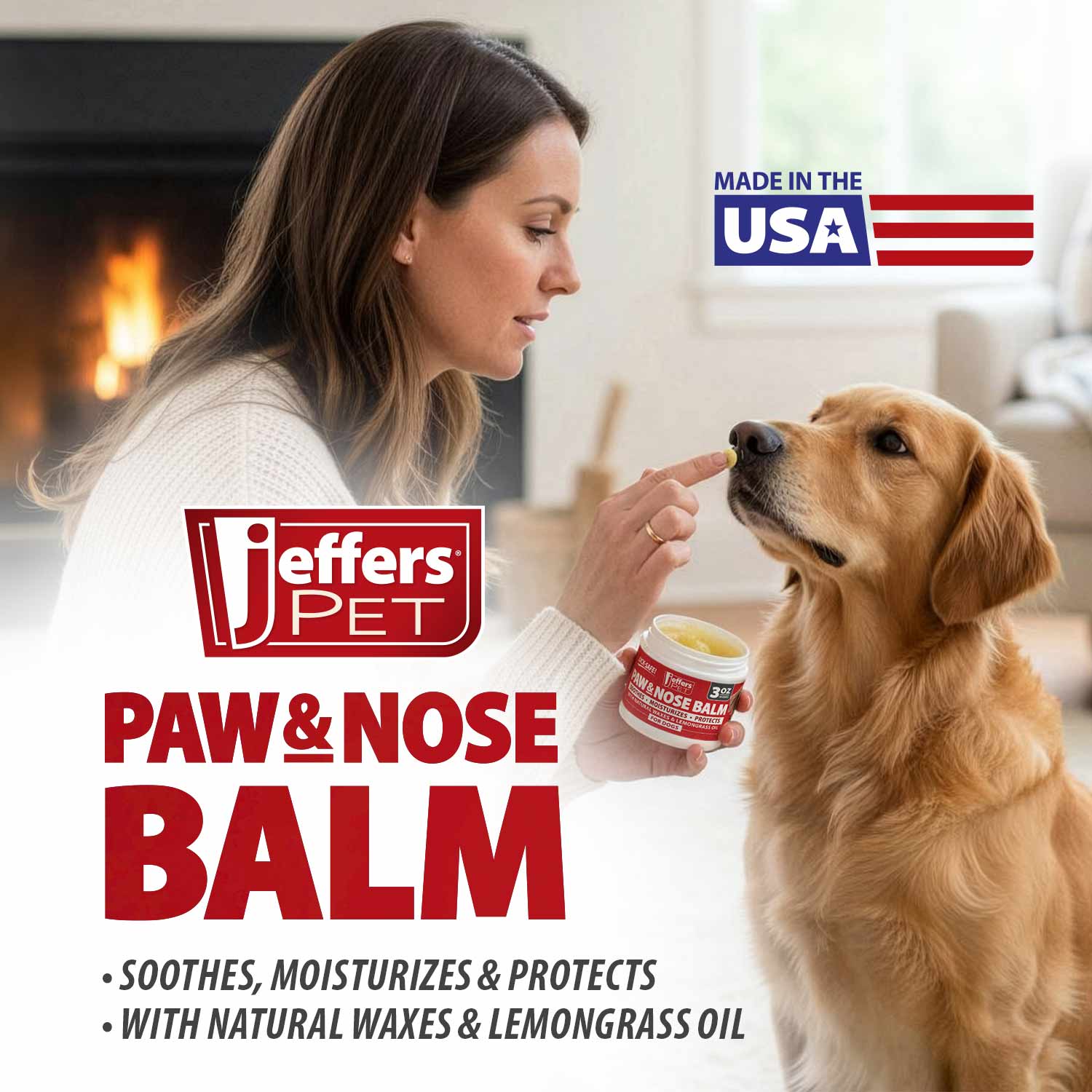 Jeffers Paw and Nose Protection Balm for Dogs, 3 ounce - Image 3