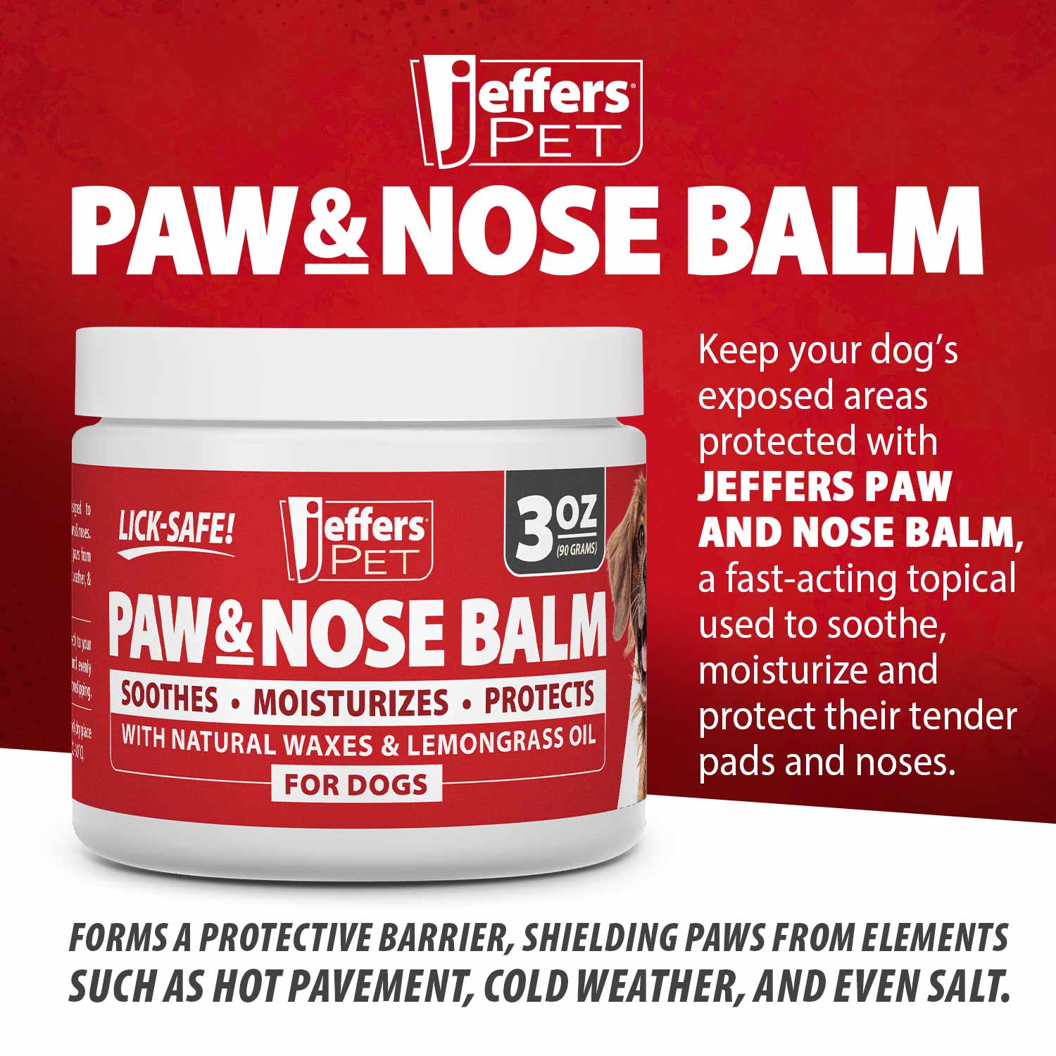 Jeffers Paw and Nose Protection Balm for Dogs, 3 ounce - Image 2