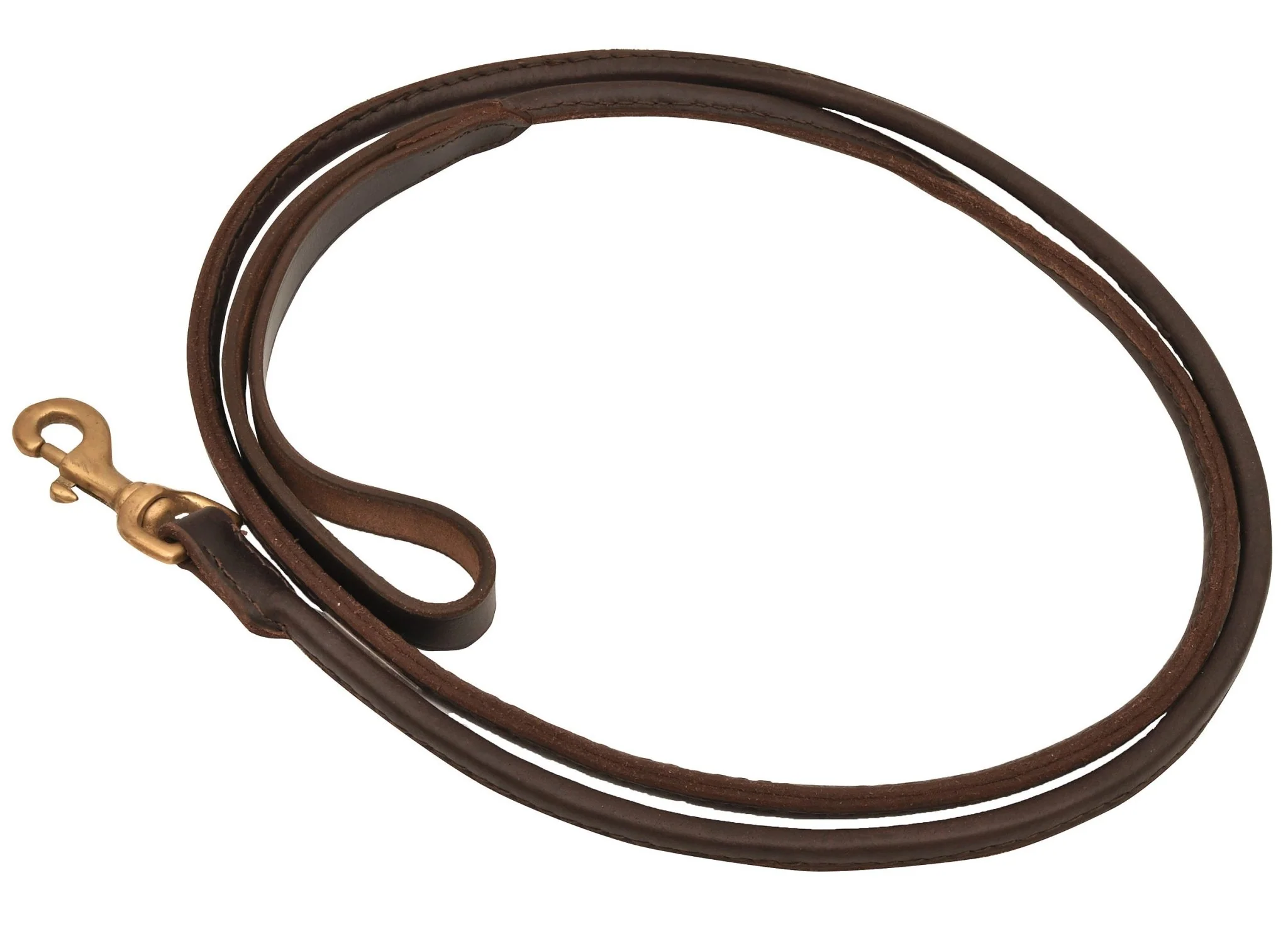 Jeffers Rolled Leather Dog Leash with Hand Strap Handle, 6’L