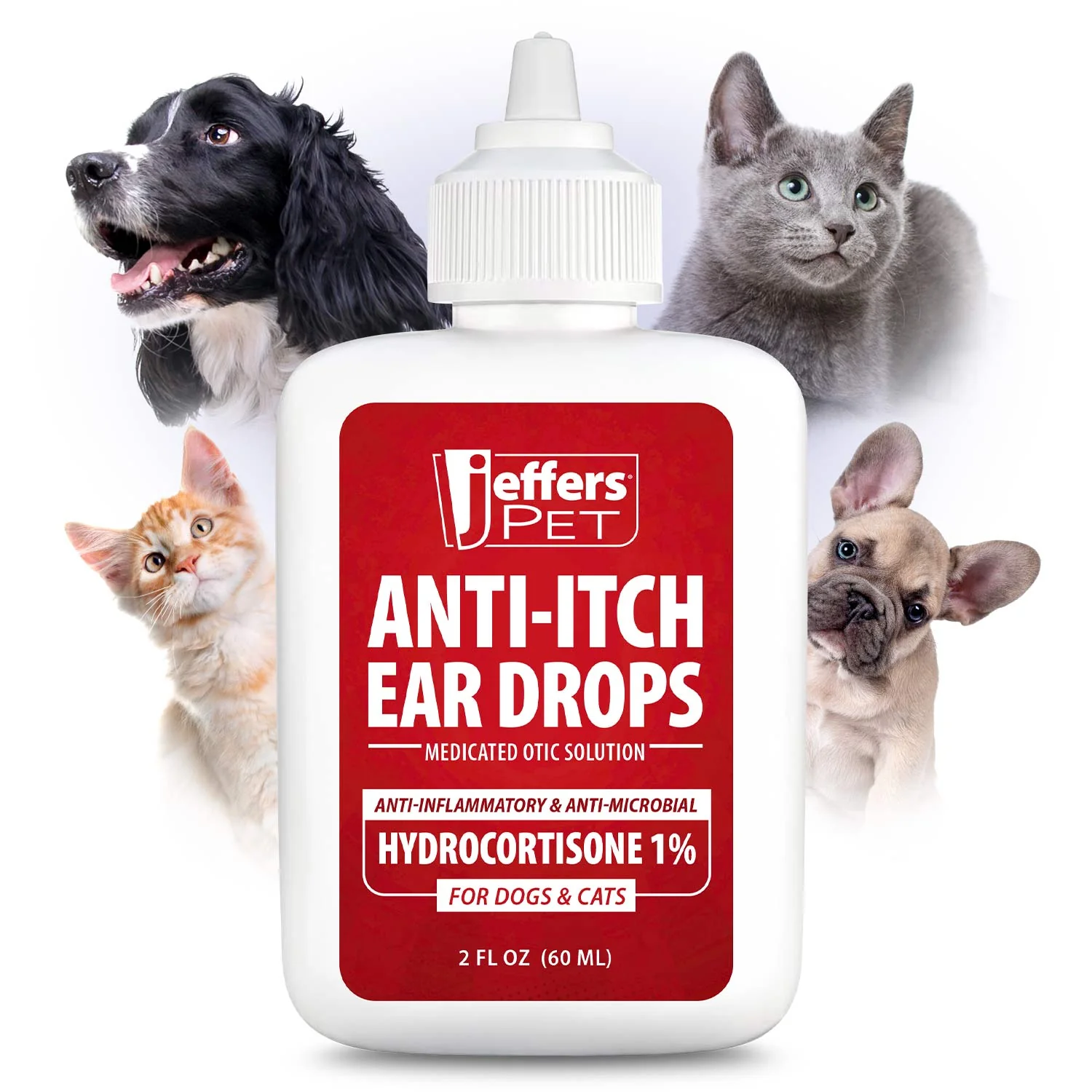 Jeffers Pet Ear Care Bundle, Ear Cleaner, Ear Drops & Ear Flush for Dogs & Cats, 3 Pack - Image 2