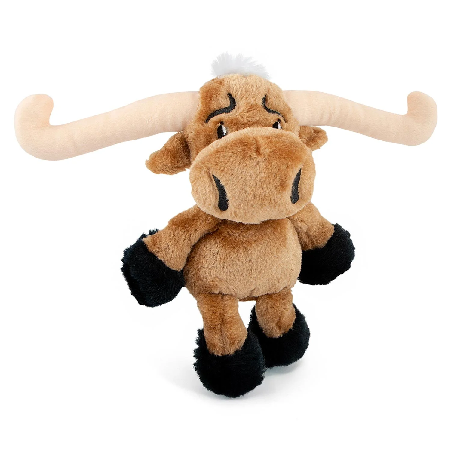 Jeffers Plush Longhorn Steer Squeaker Dog Toy, 8" - Image 1