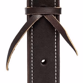 Jeffers Poplar Head Premium Doubled & Stitched Latigo Leather Off Billet - Image 3