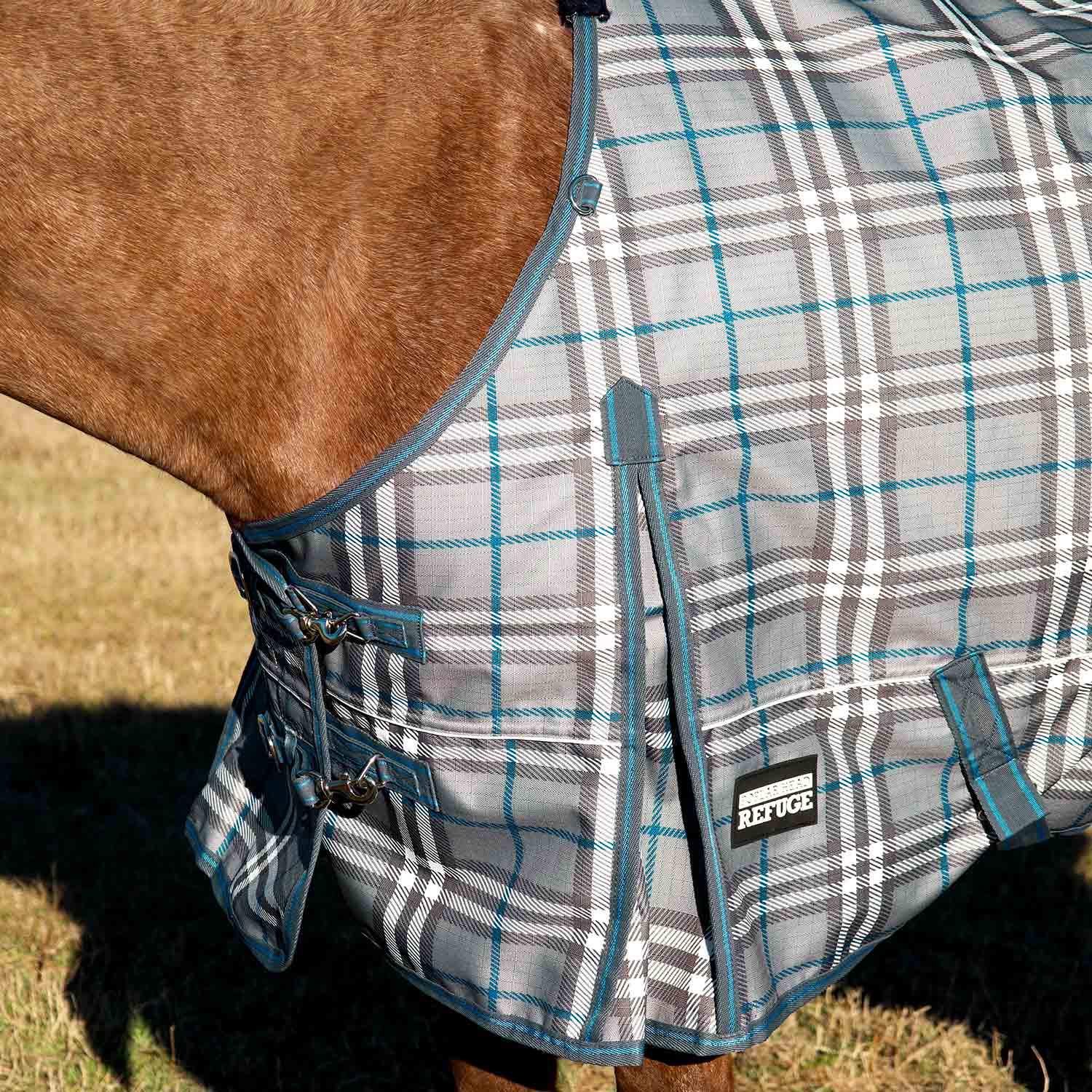 Jeffers Poplar Head "Refuge" 1200D Waterproof Turnout Sheet, 0g Lightweight Horse Blanket - Image 3