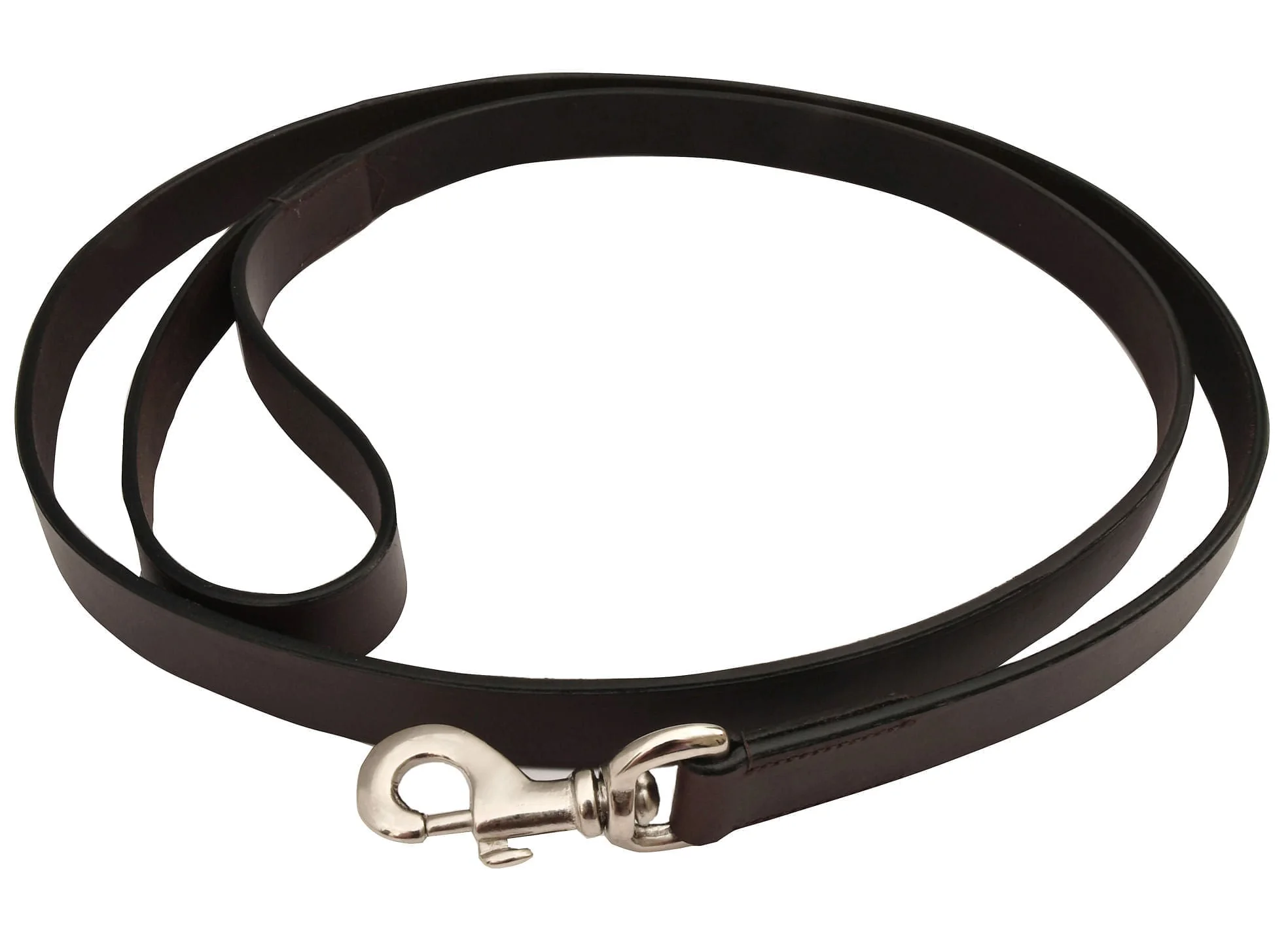 Jeffers Premium Brown Flat Leather Leash, 6′