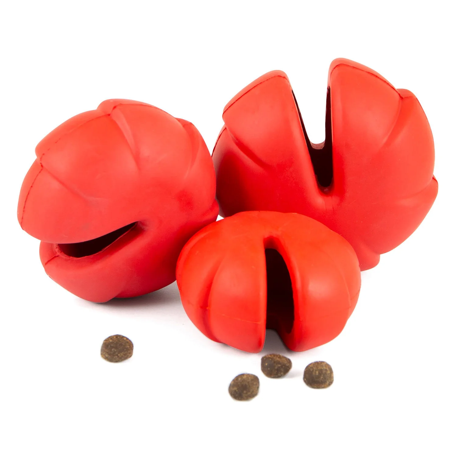 Jeffers Red Millipede Natural Rubber Treat Dispensing Dental Dog Chew Toy - Image 2