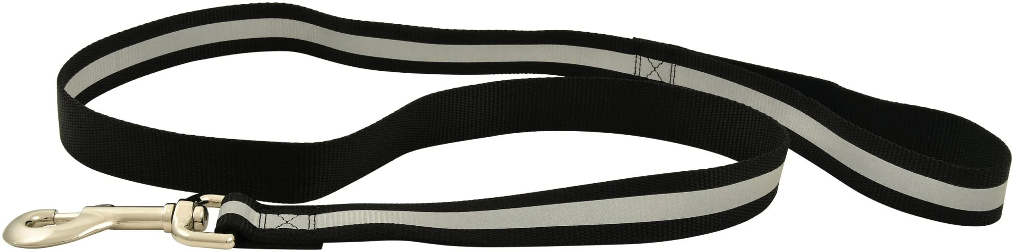 Jeffers Reflective Glow-in-the-Dark Safety Stripe Nylon Dog Leash, 1″ W x 4′ L