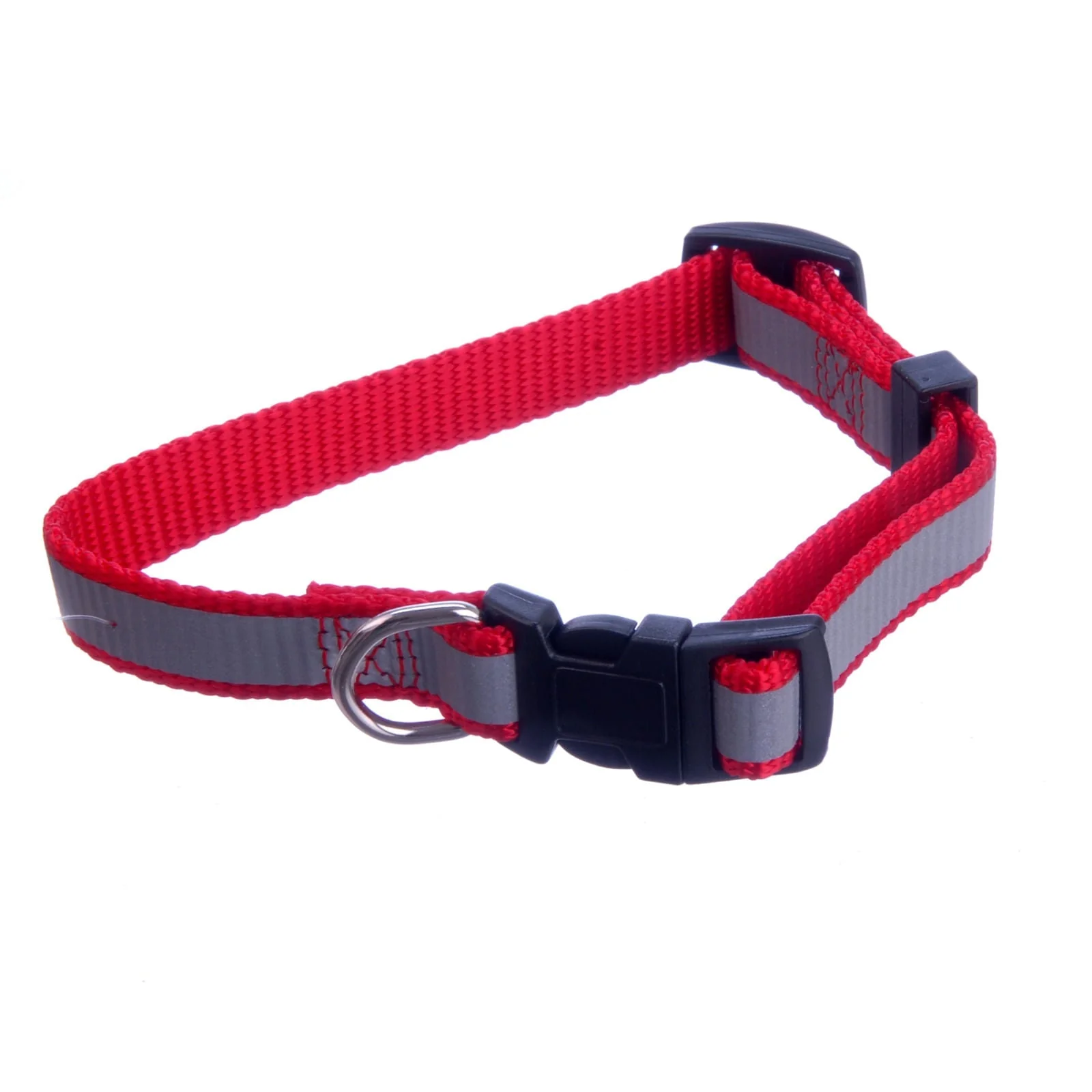 Jeffers Reflective Safety Stripe Adjustable Nylon Dog Collar – Glow-in-the-Dark for Night Visibility - Image 2
