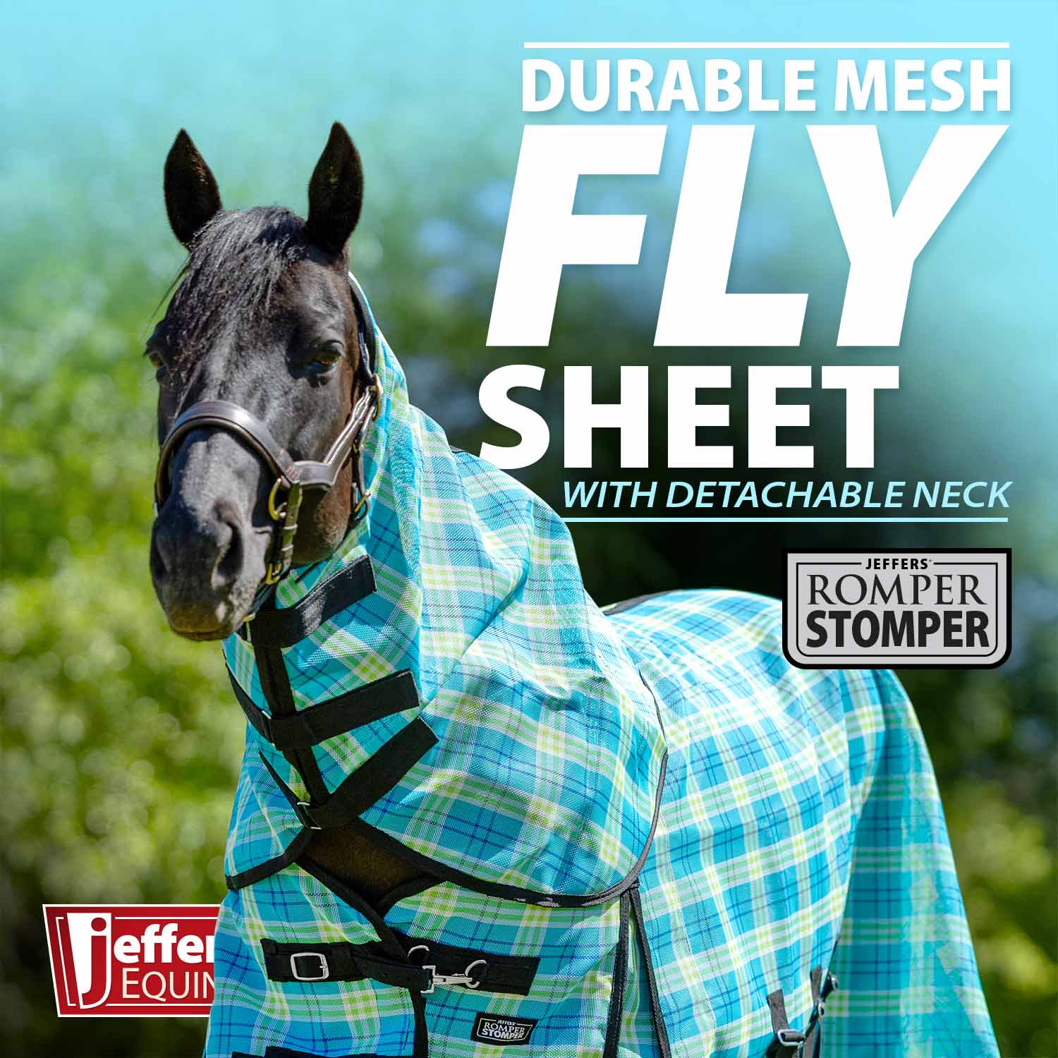 Jeffers Romper Stomper Durable Mesh Fly Sheet with Detachable Neck - Image 2
