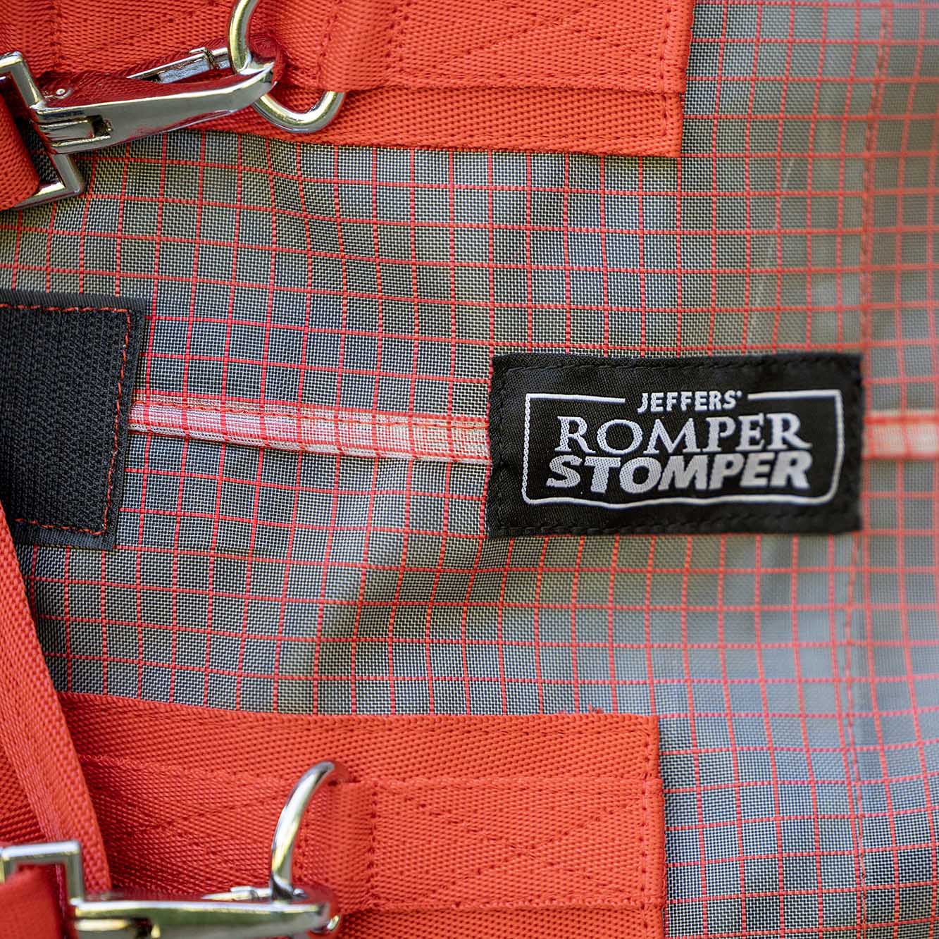 Jeffers Romper Stomper Ripstop Fly Sheet with Detachable Neck, Grey & Red - Image 2