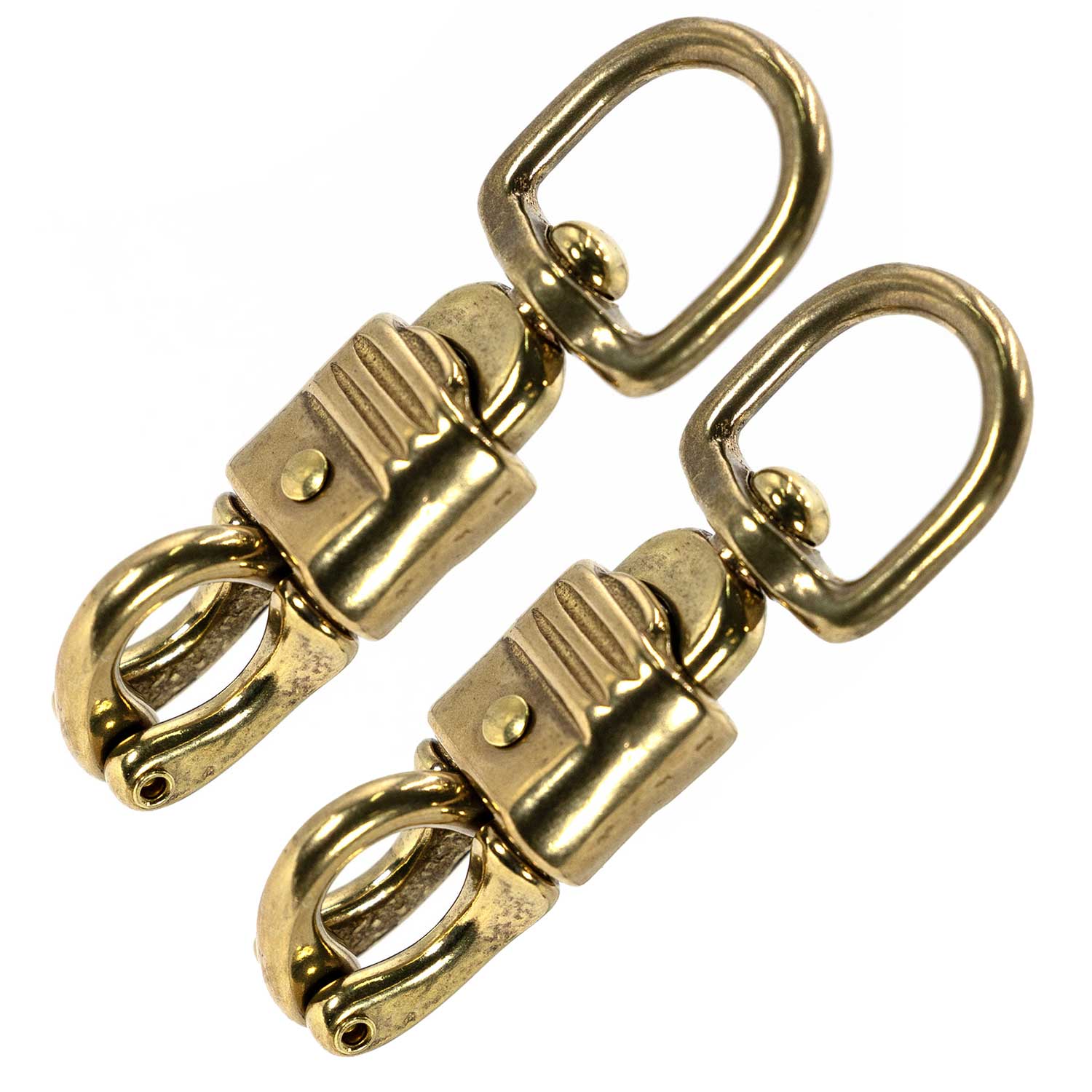 Jeffers Round Eye Brass Panic Snap, 3/4" x 3-5/8" - Image 2